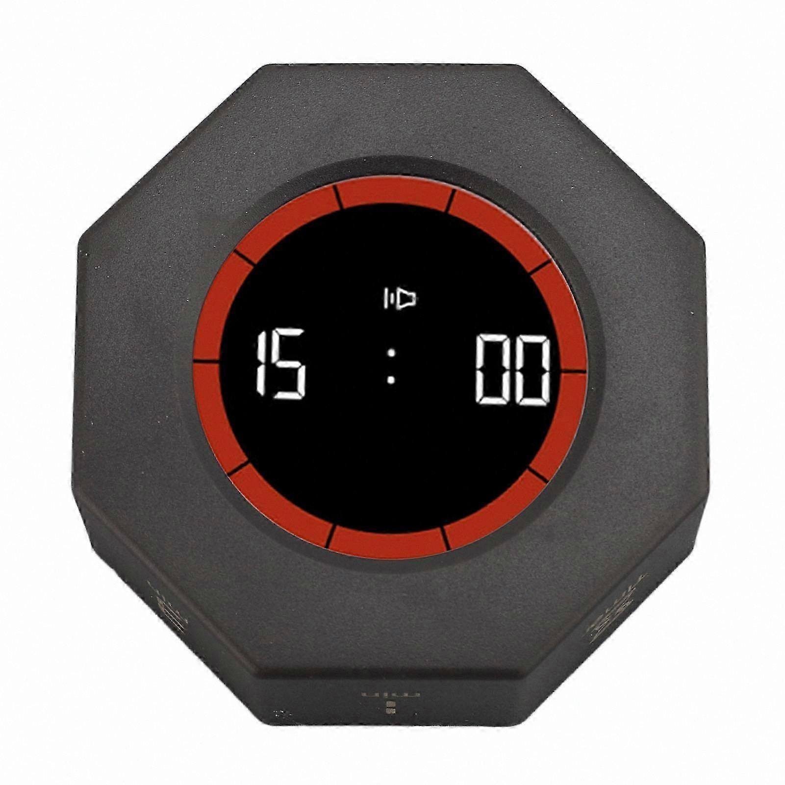 Black Octagon Timer Cube with G Sensor, 1-90min Countdown, 5.8x5.8x2.8cm Size