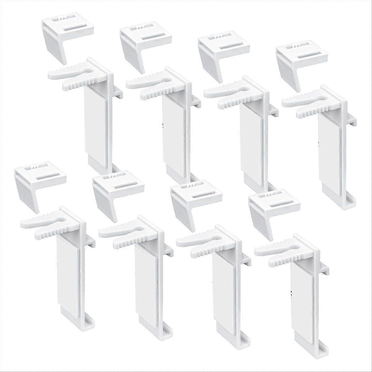 8PCS Clamp Support Bracket PVC Clamp Holder for Klemmfix Roller Blind, Double Roller Blind Replacem