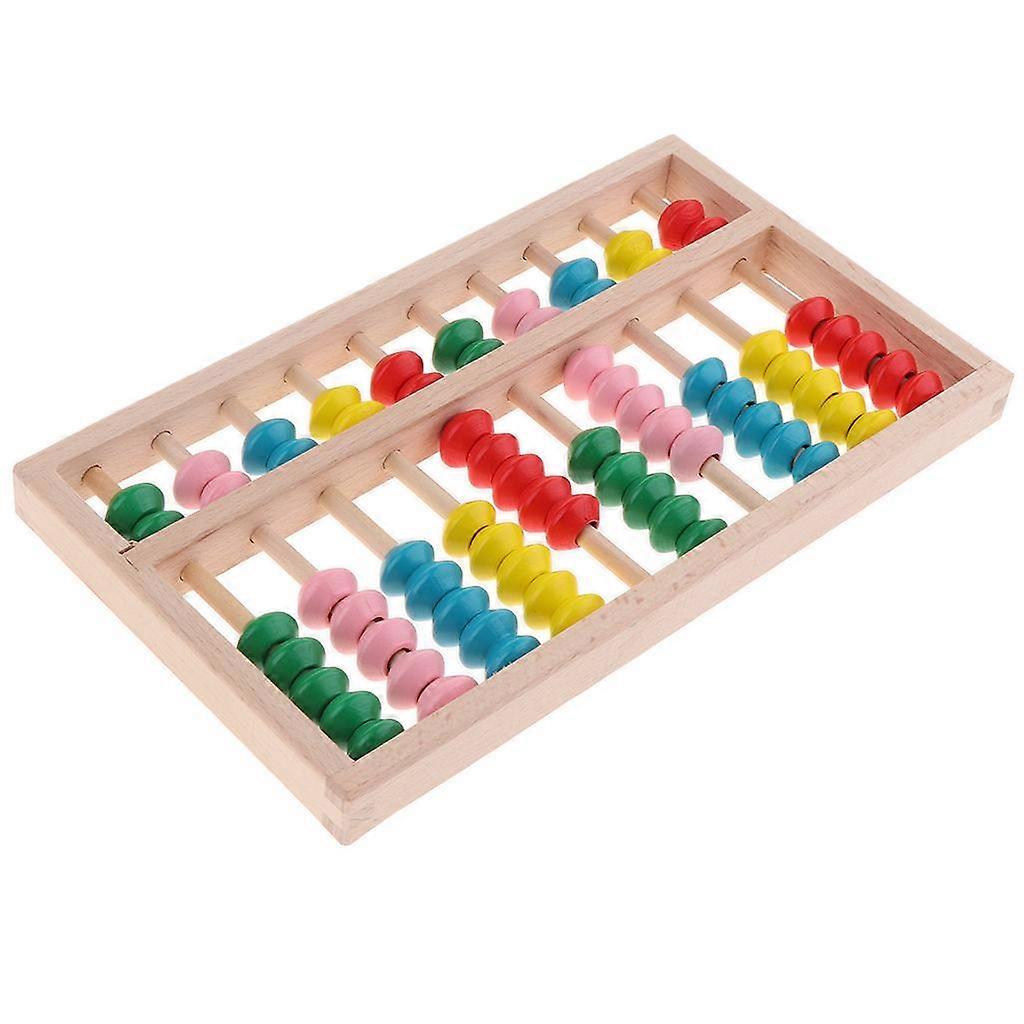 Kids Wooden Bead Abacus Counting Frame Educational Learn Maths Toy