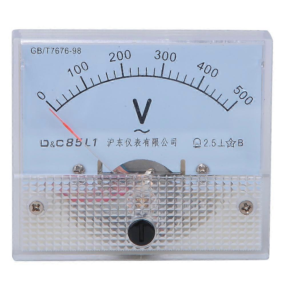 AC Pointer Voltmeter 0-500V Scale Range Voltage Test Meter Detector Panel Meters