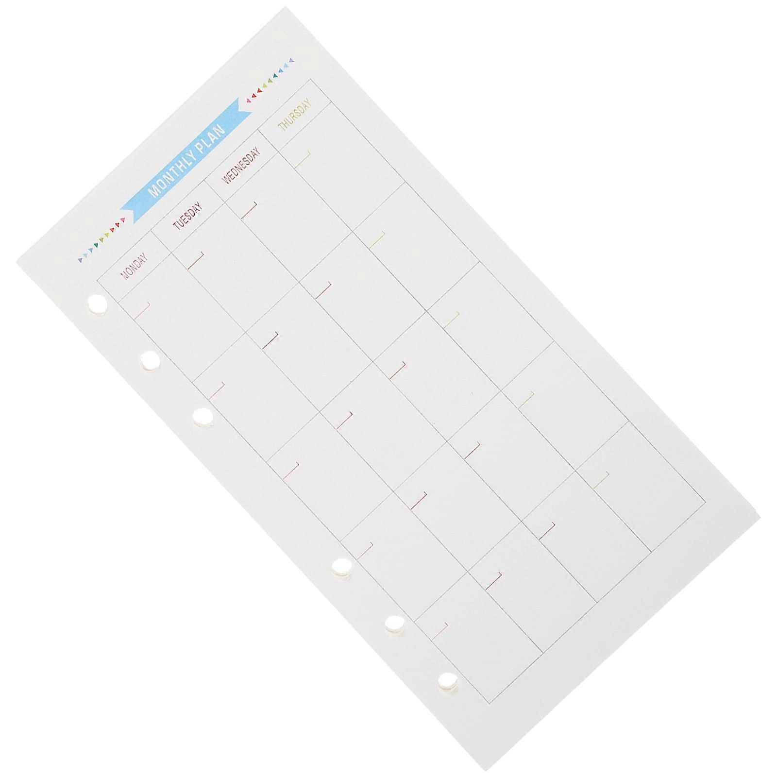 80 Sheets Binder Inserts Clips Horizontal Grid Loose-leaf Book