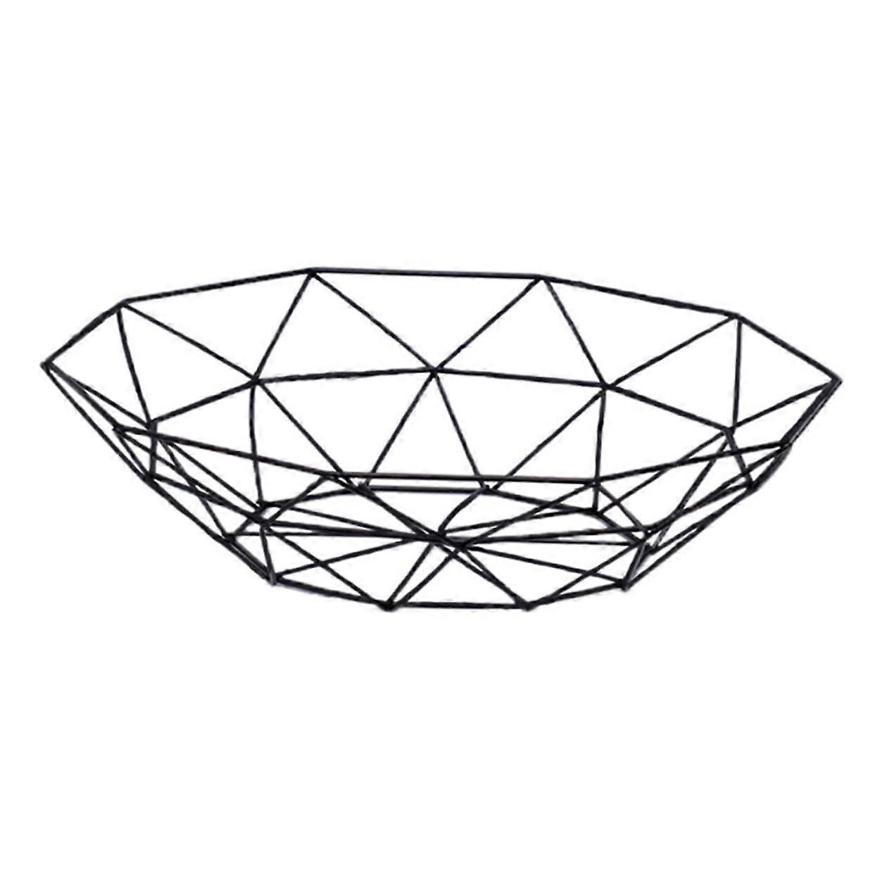 Iron Drain Basket For Fruit And Vegetable Storage, Small Black Nordic Style Organizer, MultiPurpose Snack Container