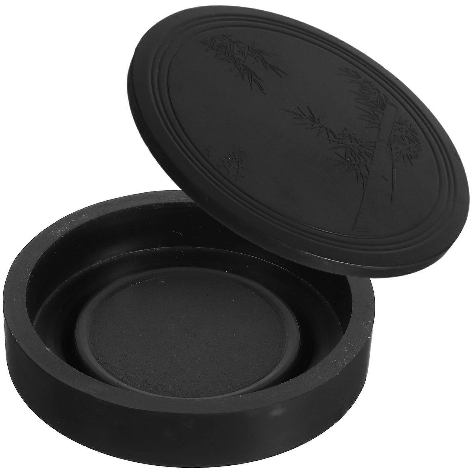 Calligraphy Ink Well with Lid for Chinese Writing and Drawing