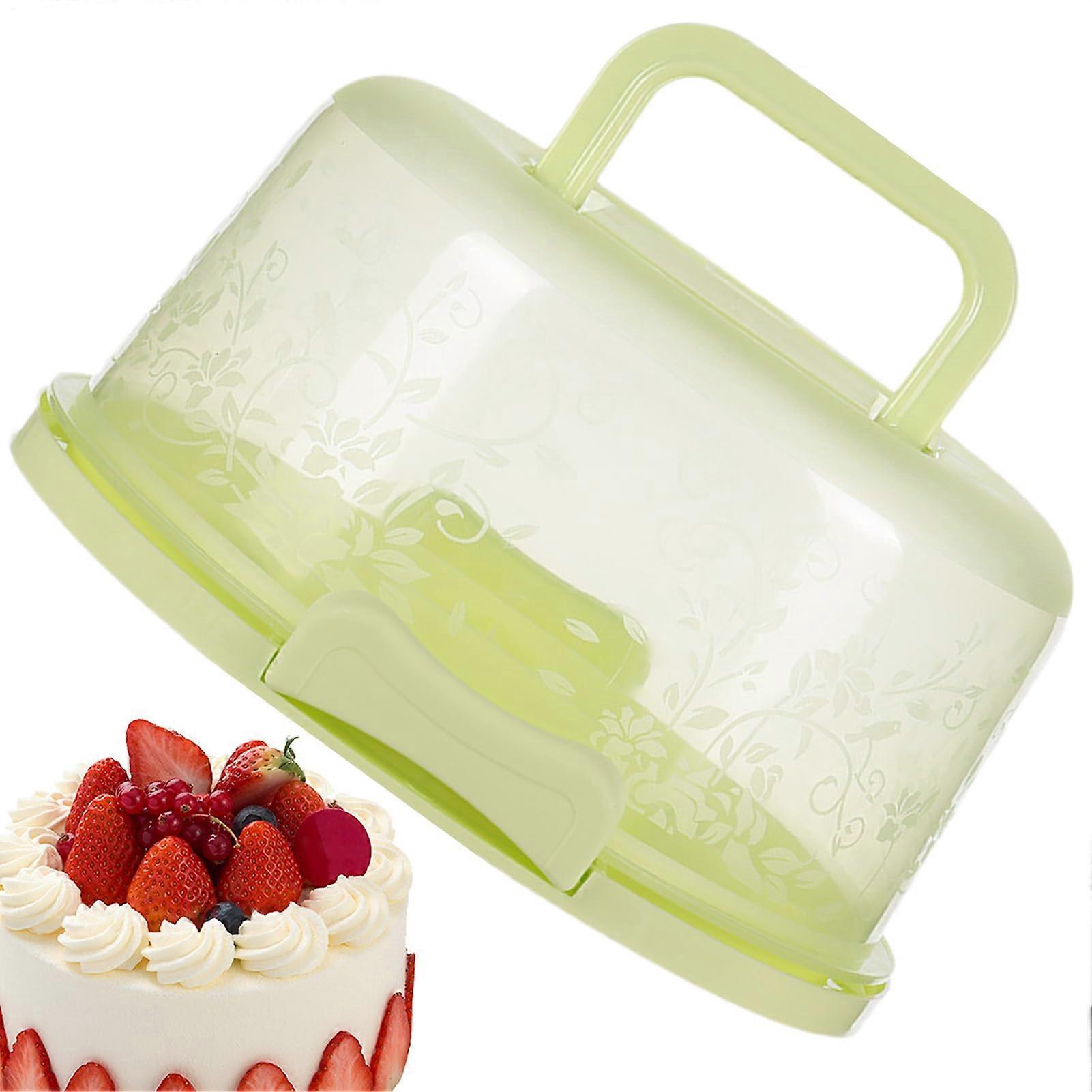 Cake Carrier with Secure Lid for Cheesecake, Brownie, Eclair & Pastry Storage Box