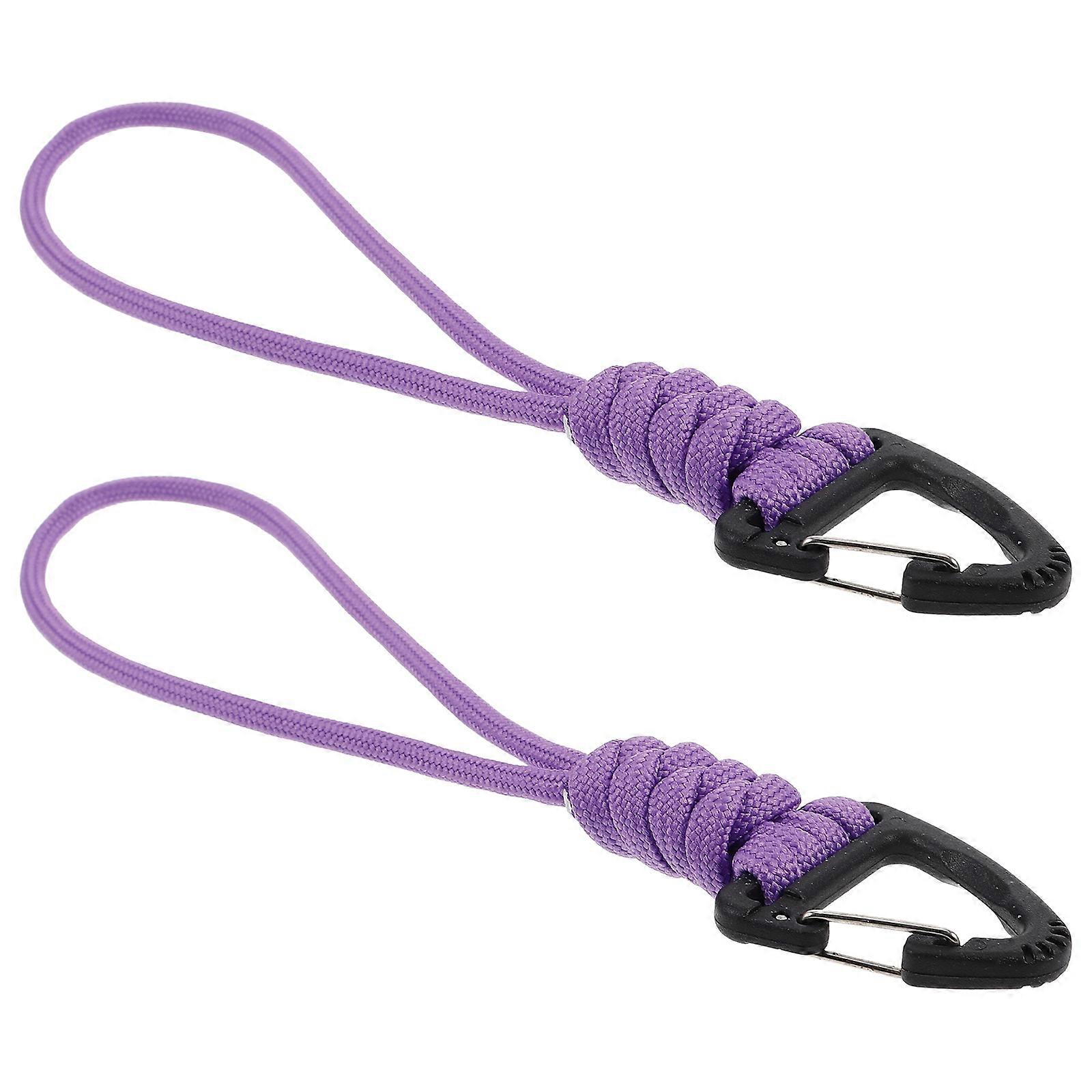 Carabiner Keychain Paracord for Backpack Use 2Pcs Survival Lanyard