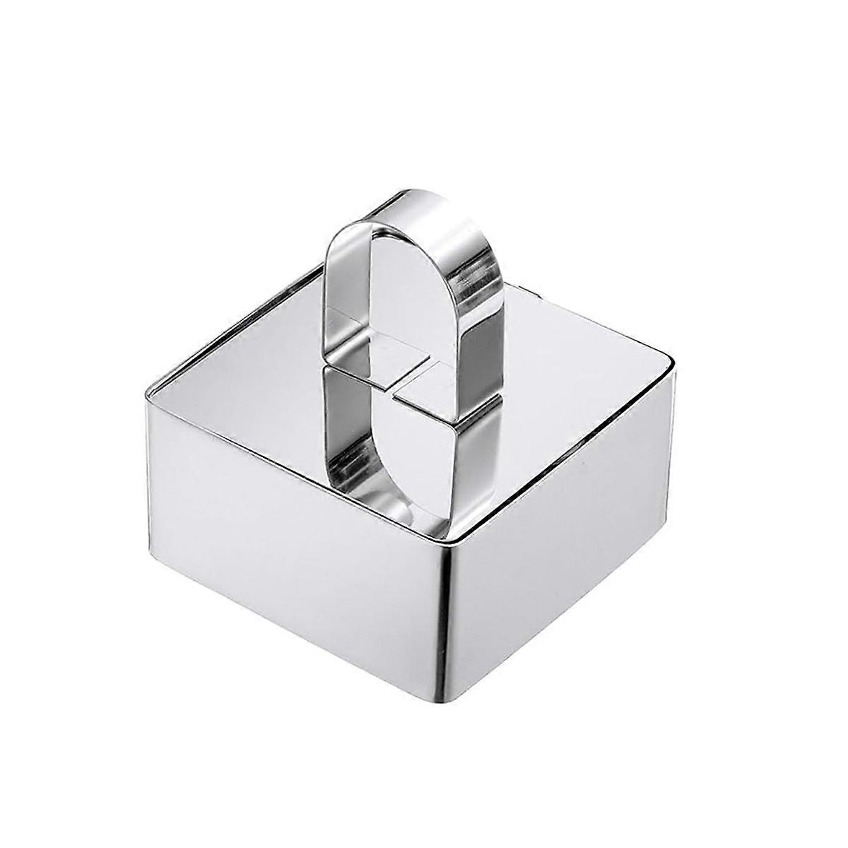 Stainless steel ring/cake mold with pusher plate sushi tool (4pcs)