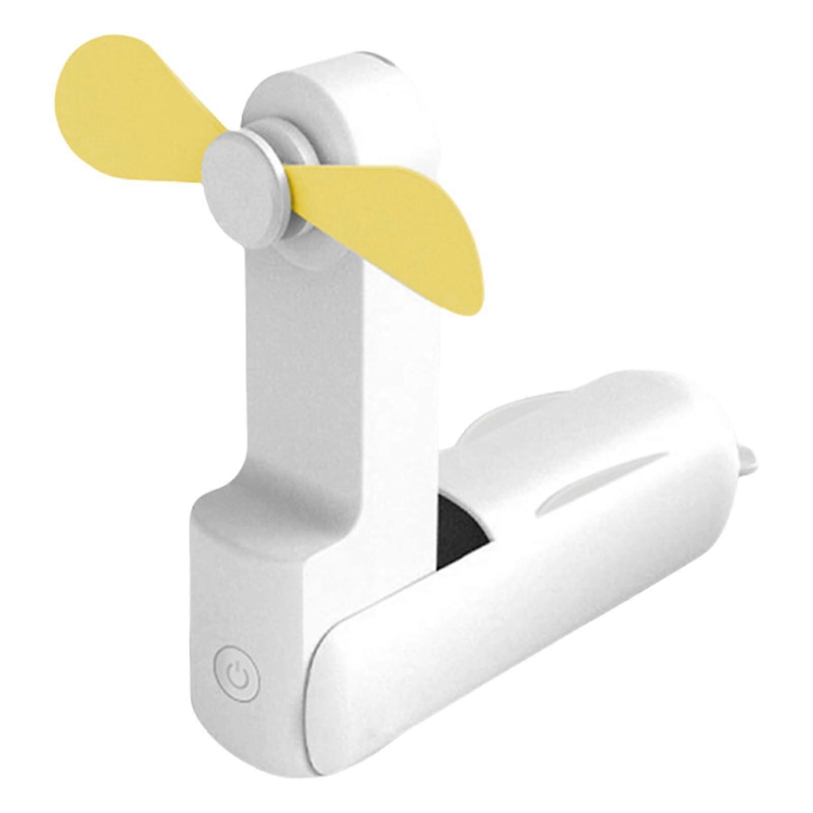 USB Rechargeable Portable Desk Fan with Foldable Design for Office, Outdoor and Travel – White