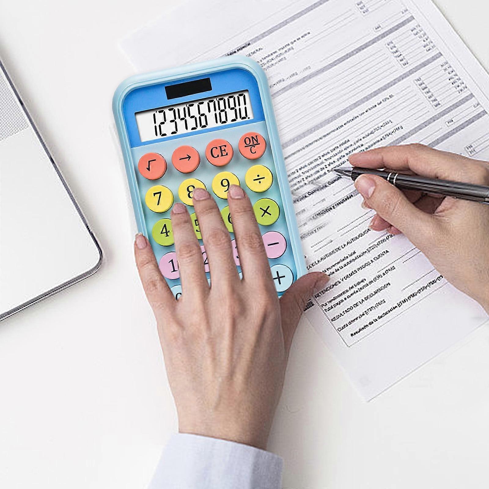 Cyber Monday Deals 2024: Viflosae 10-digit Desk Calculator with Large LCD, Solar & Battery Powered, Sensitive Buttons, Standard Functions for Office,