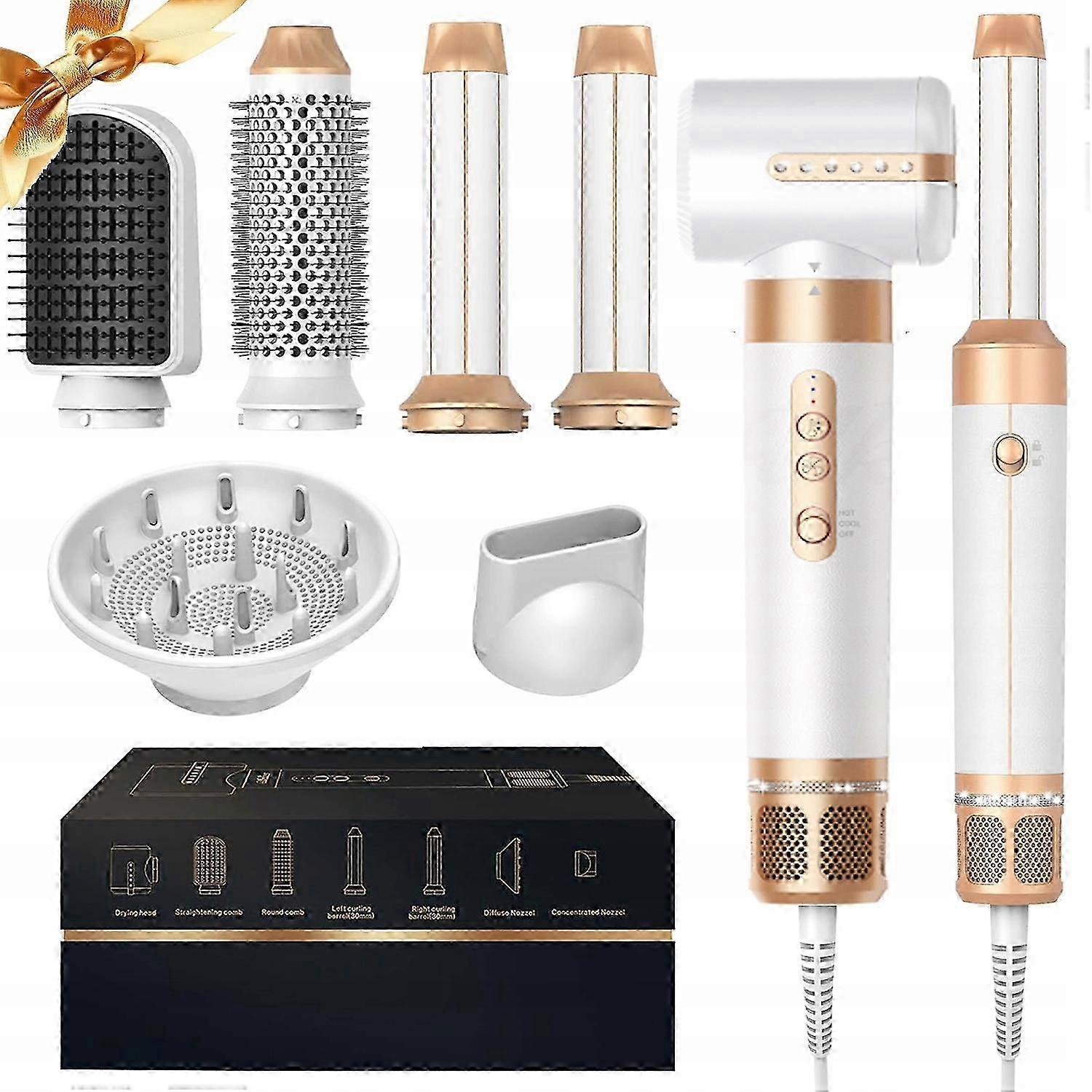 マイナスイオン付き7in1ヘアアイロン、多機能ヘアスタイリングデバイス