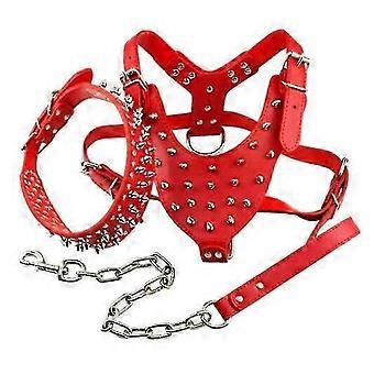f Pu Leather Dog Harness For Relaxed Movement, Fashion Design Adjustable Pet Collar With Metal D-Ring For Medium And Large Dogs