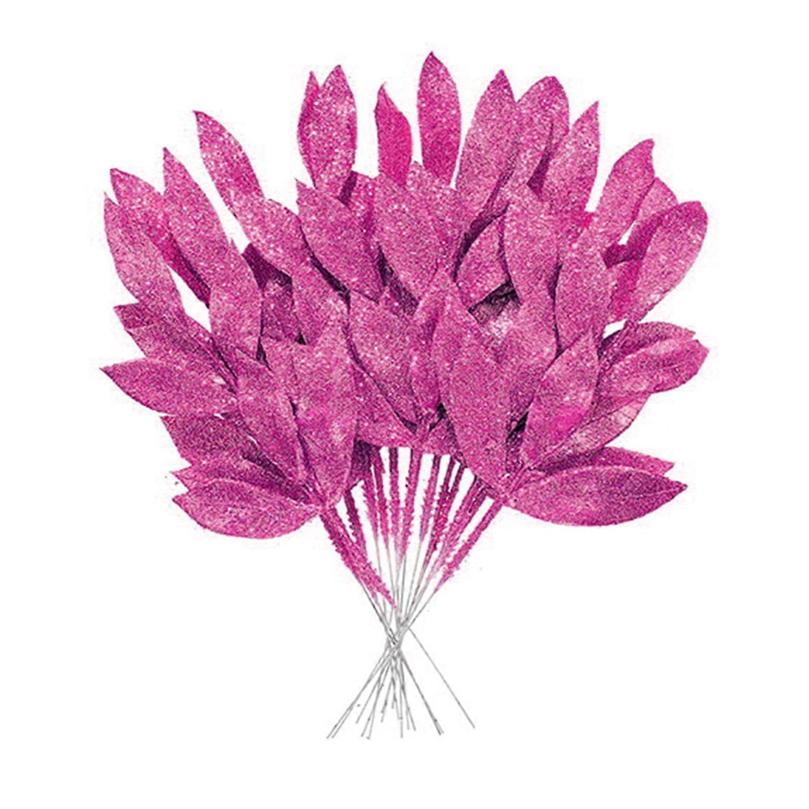 Sparkling Artificial Leaves Flowers Set - No Water Required, Realistic Looking, Easy Maintenance, Simulation Leaves (20Pcs)