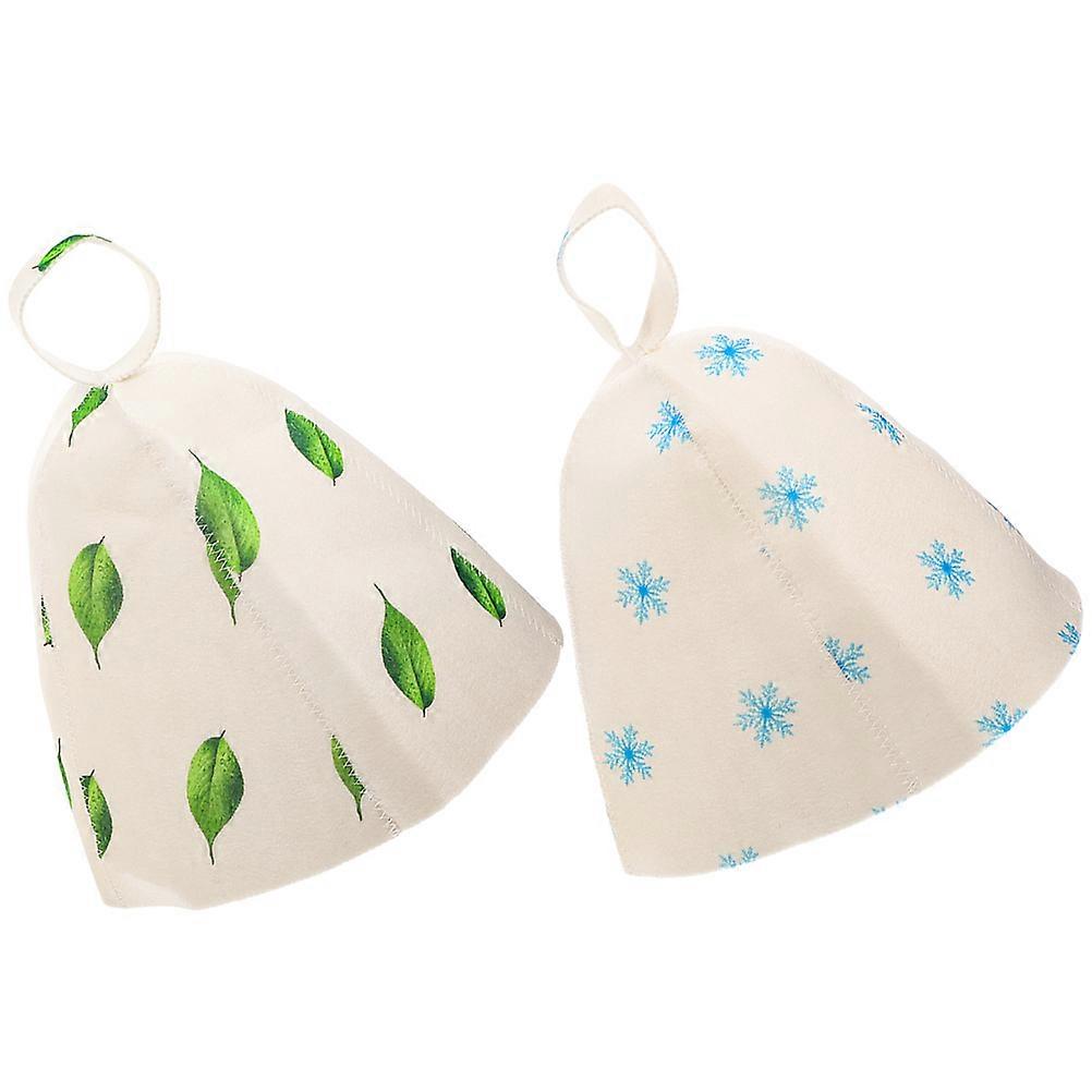Felt Sauna Hat Bathing Hat Protective Cover 2Pcs for Sauna Use
