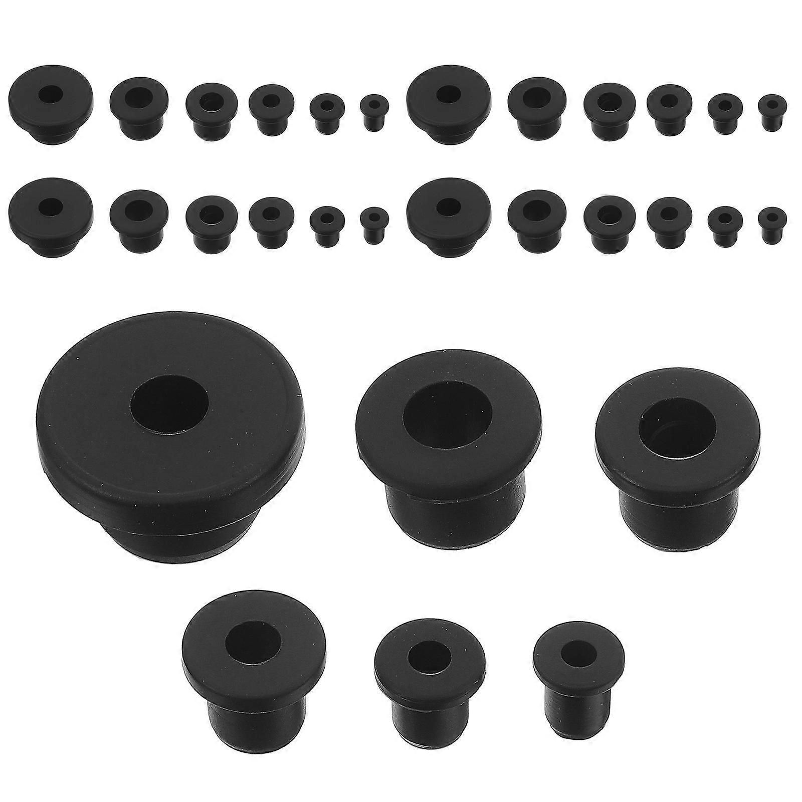 100Pcs Silicone Firewall Plug for Wire Use T-Shaped Perforated Grommet Plugs