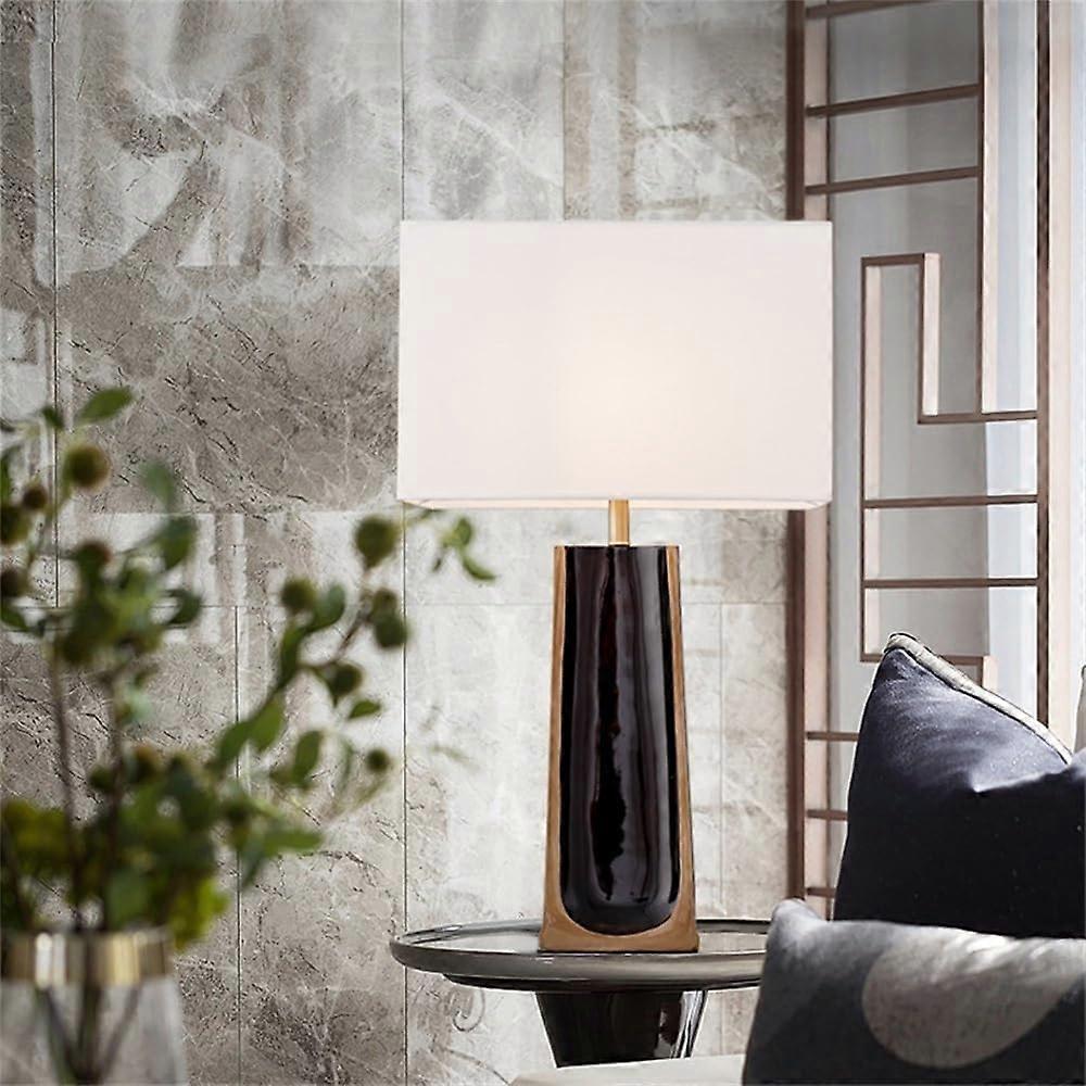 Modern Marble Table Lamp LED Bedside Reading Light with Warm Ambient Lighting