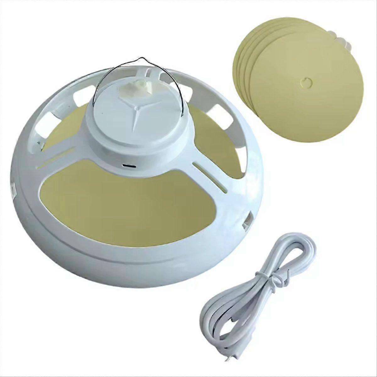 Mosquito Light Traps with 5 Sticky Pads USB Rechargeable Bug Control Fleas Catcher for Indoor Outdo