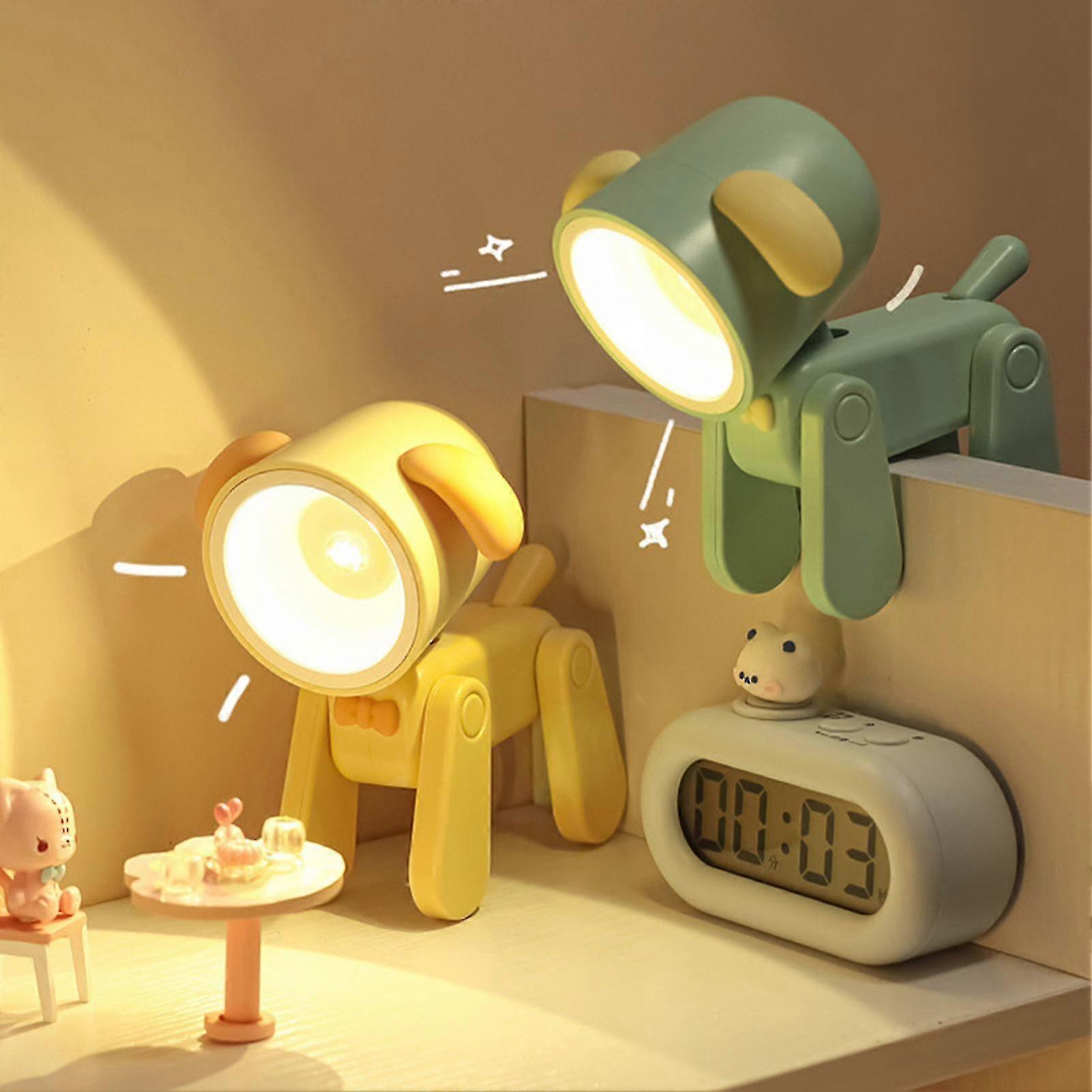 Mini Rechargeable Light for Bedside with Cute Puppy Ornament Design
