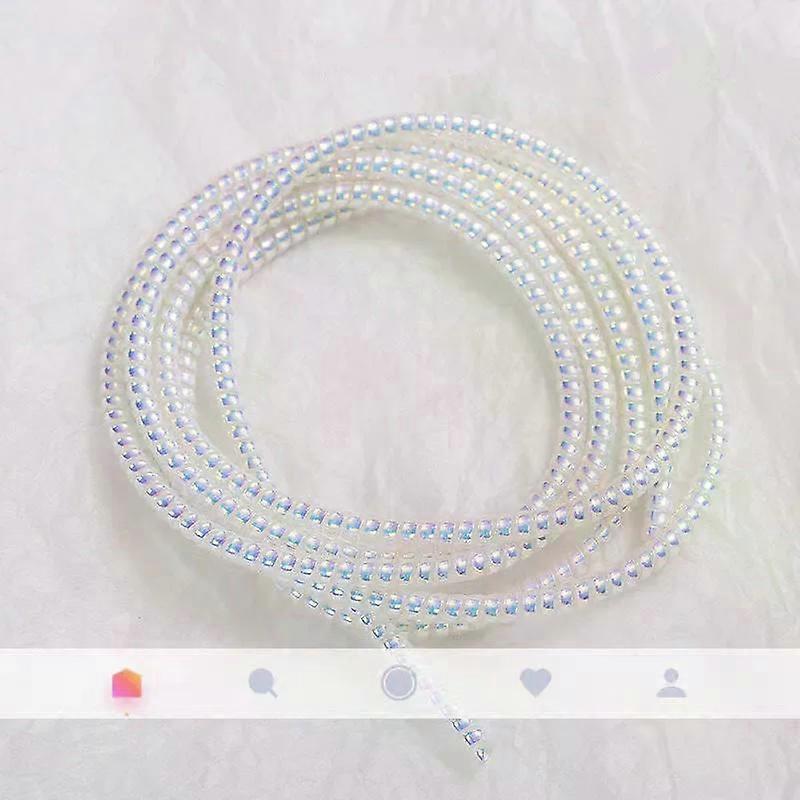 1.4m Laser Color USB Charging Data Cable Protector Anti-break Spring Protection Rope for Wire Cord Rope Earphone Bobbin Winder