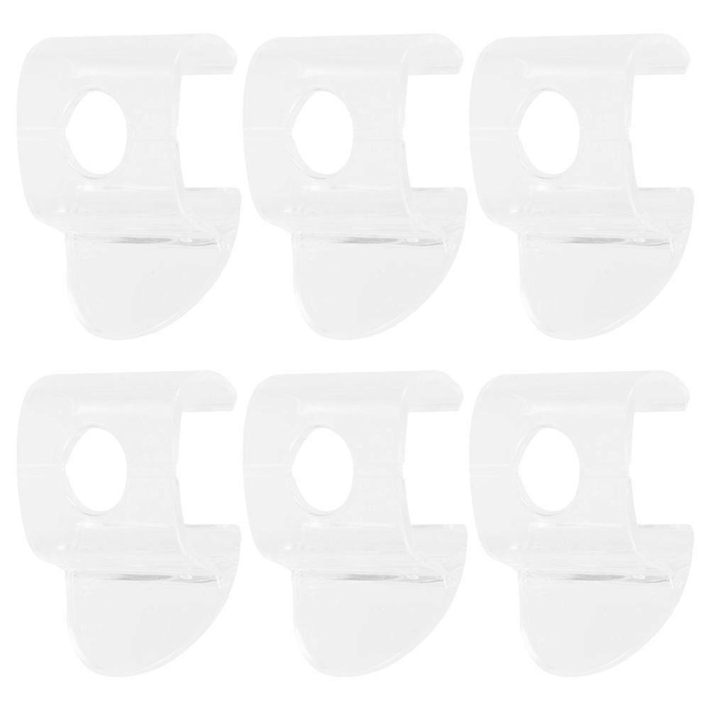 Transparent Plastic Cordless Shade Handles for Window Roller Blinds 6Pcs Set