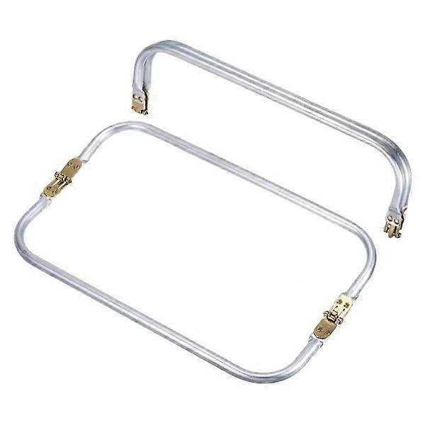 2 pcs Metallic Handle Frames for Bag U-Shaped Inner Kiss Clasp