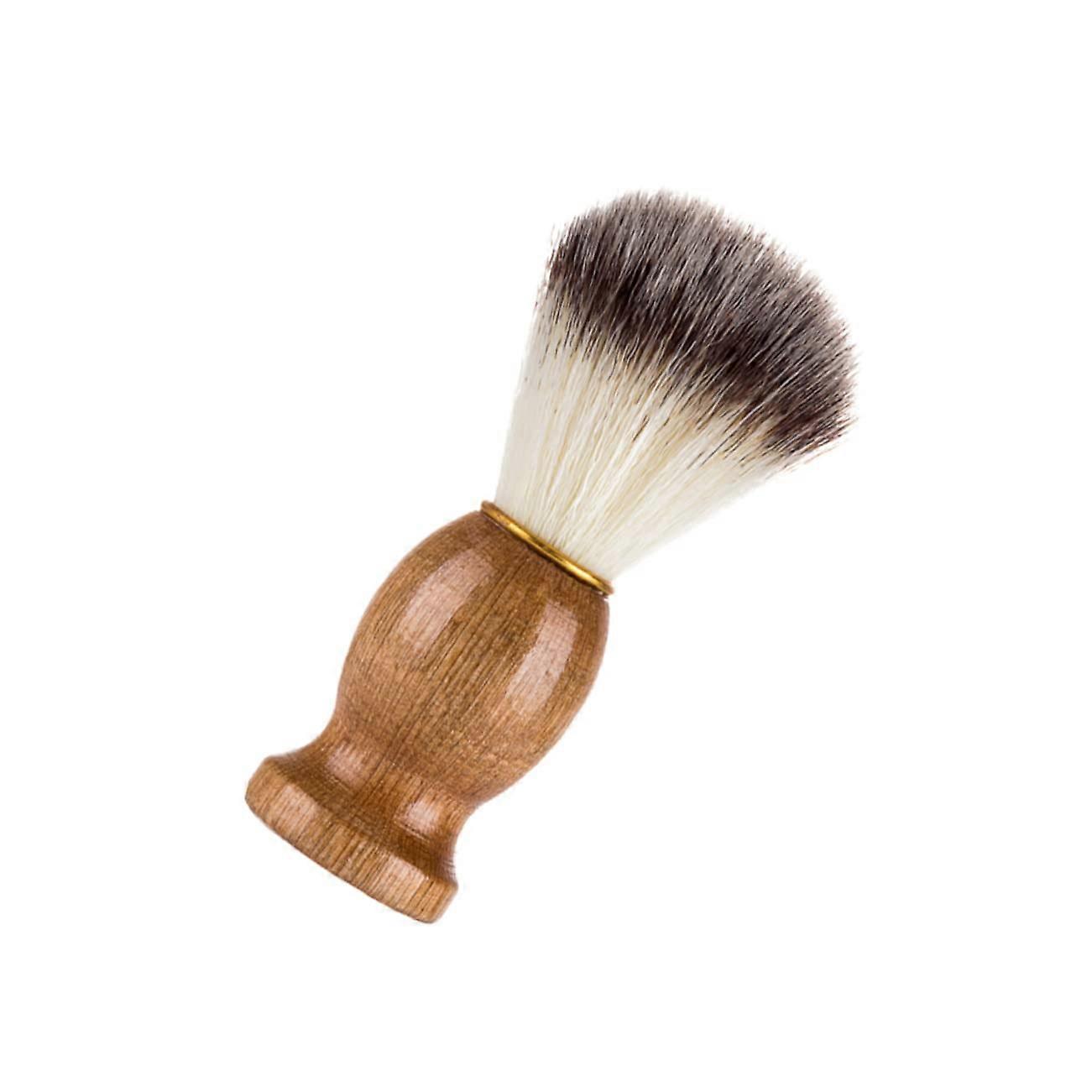 Beard Brush for Men with Wooden Handle Synthetic Shaving Brush for Wet Shave and Grooming
