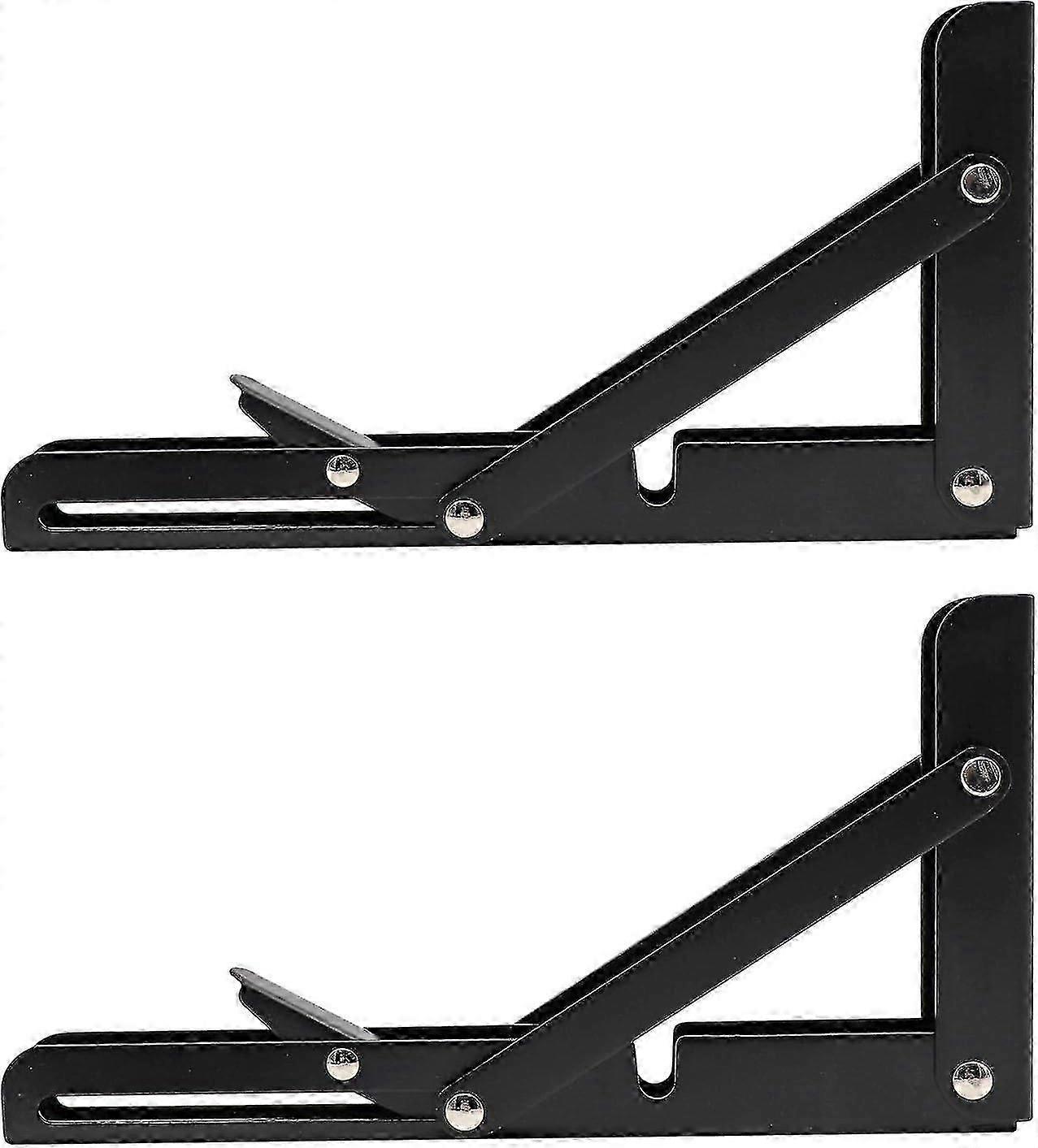 Stainless Steel Folding Shelf Brackets Set 2Pc Kit