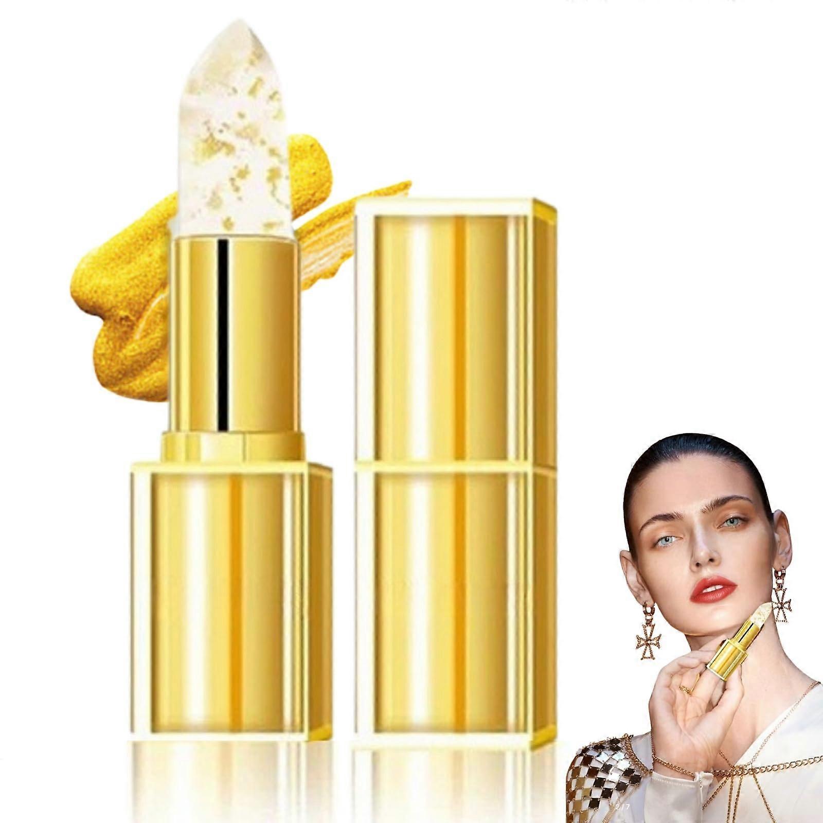 Color Changing Lipstick with Custom Shade Technology, Long Lasting Mood Lipstick, Gold, 1PCS