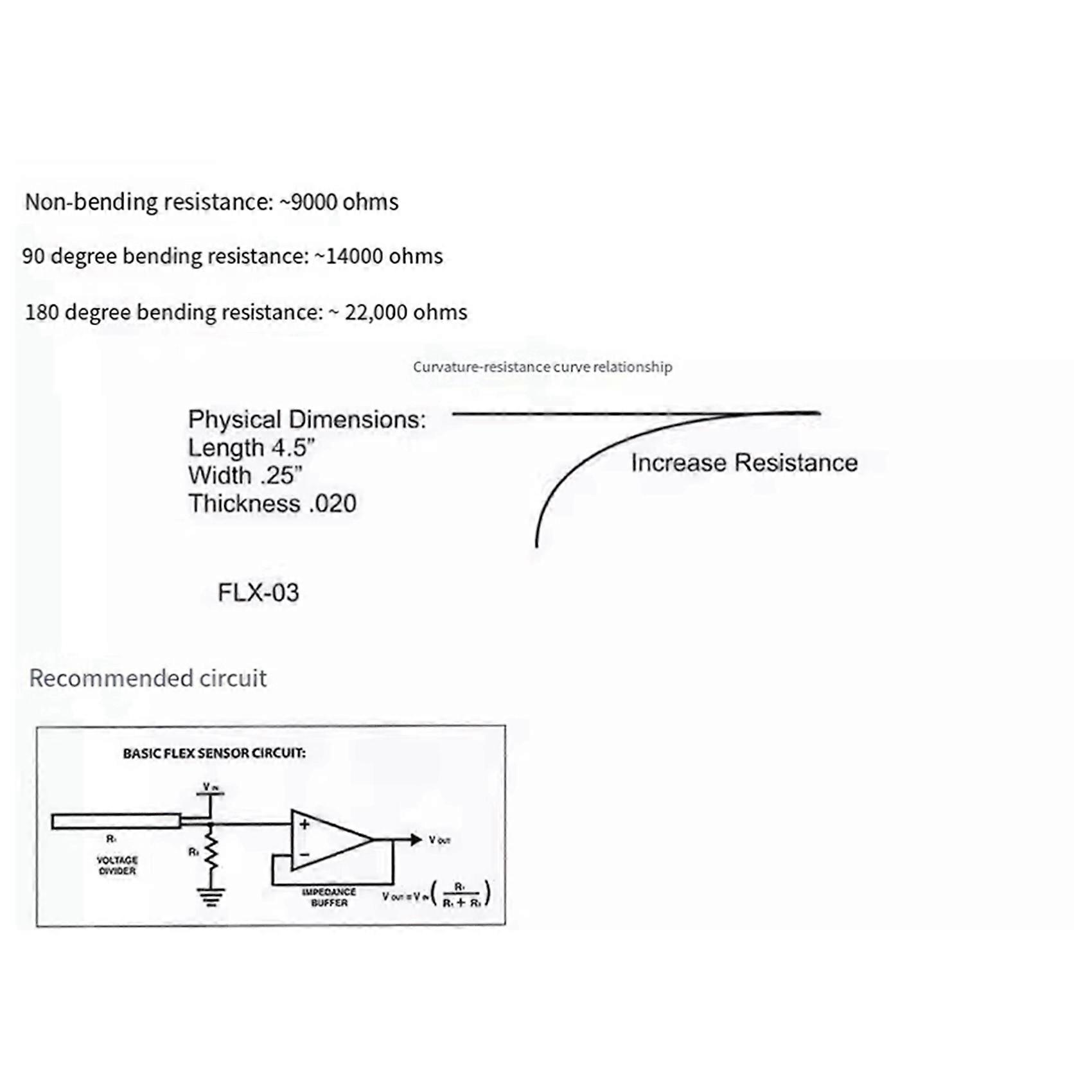 5X Flex Sensor 2.2 Inch Flex Sensor for Manipulator Electronic Glove Accessories Flex2.2Inch Flex Sensor