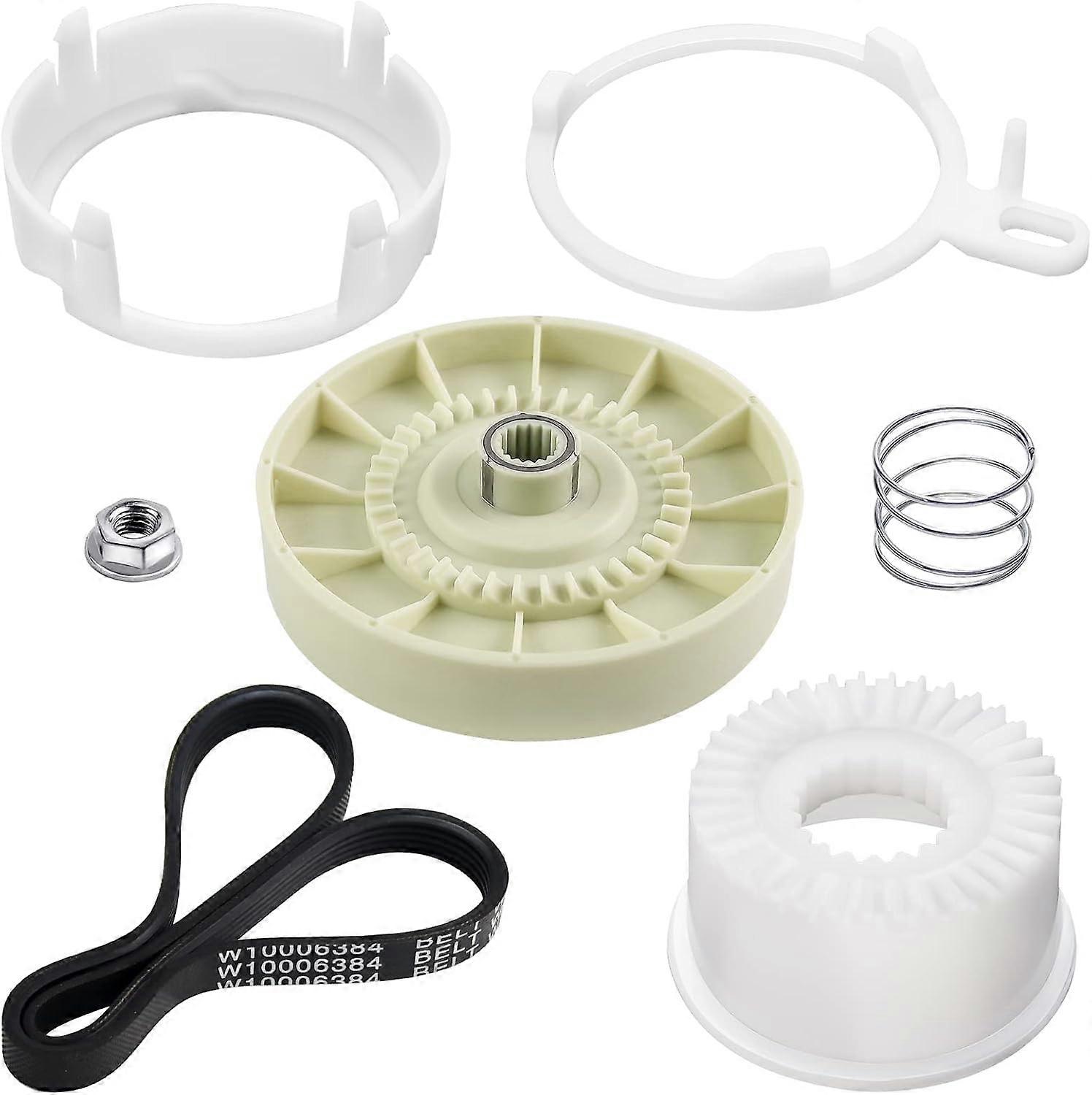 Pulley Clutch Kit and Drive Belt Replacement for Maytag Washer MVW6230HC0 MVWC565FW1 Heavy Load Use