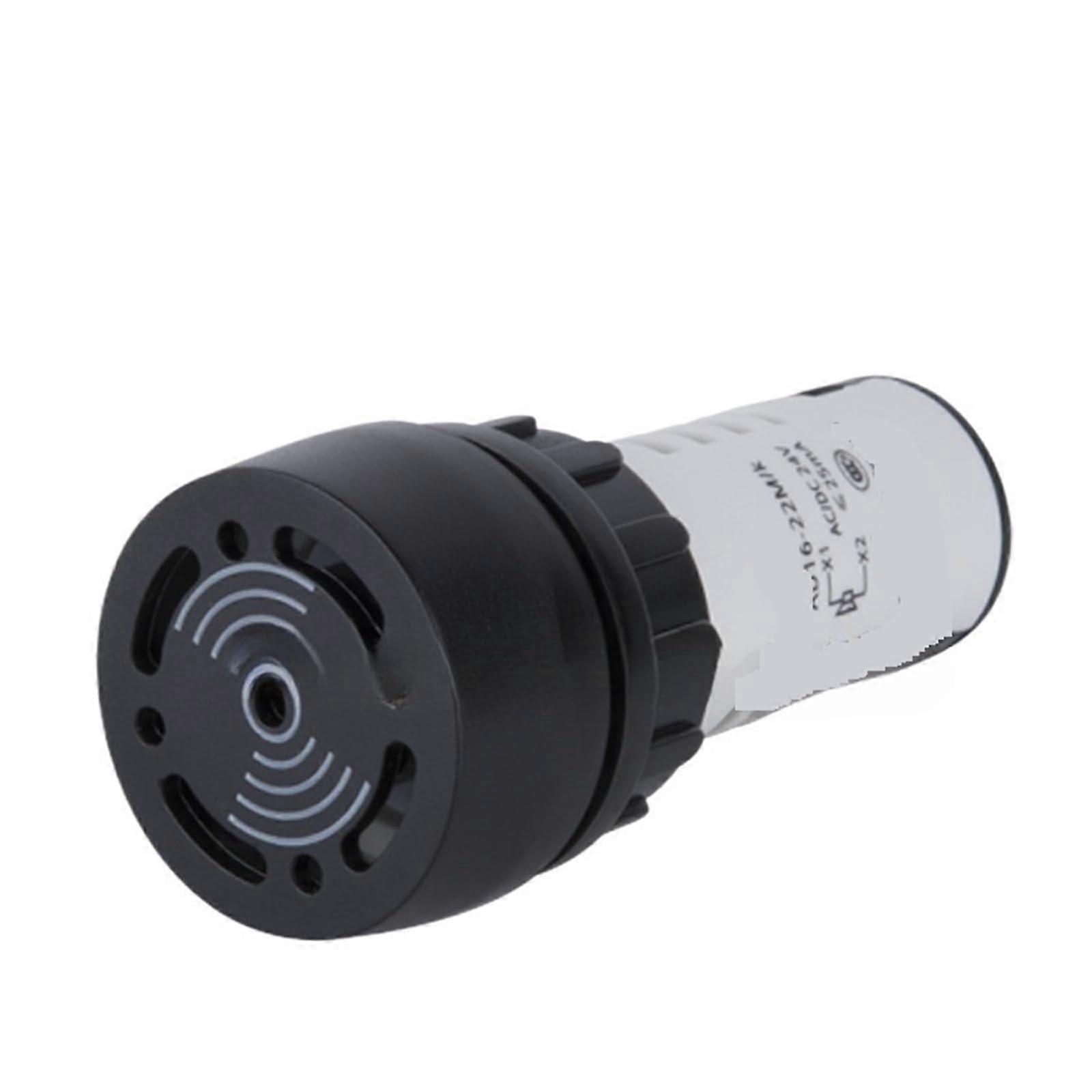 Warning Buzzer 6380V Black Panel Mount Industrial Alarm with Audible Alert and Durable Build