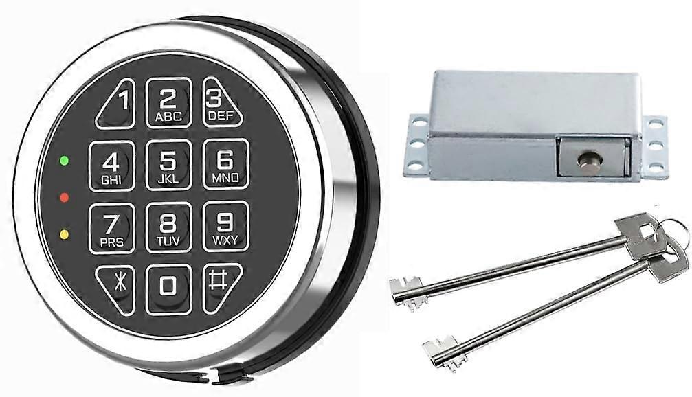 Gun Safe Lock Replacement Kit with Digital Keypad, Override Keys, Programmable Codes, Zinc Alloy