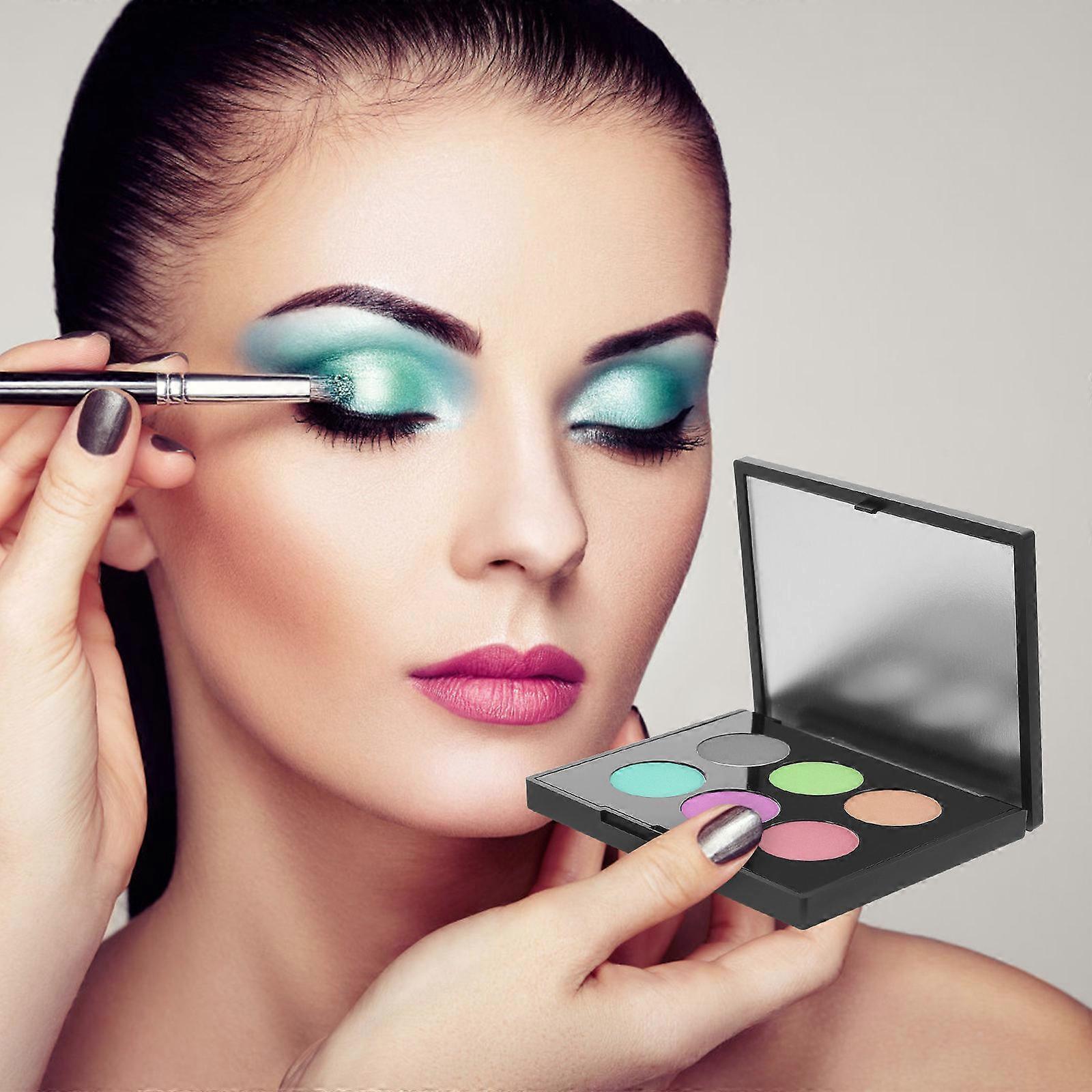 Makeup Eyeshadow Box Container for Storage Use 5Sets with Metal Plates