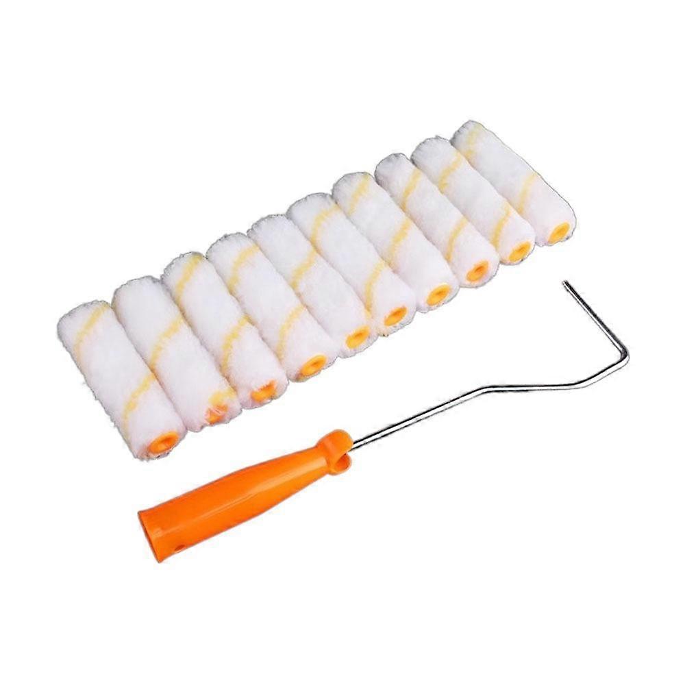 11Pcs/Set Polyester Blend Thumb Roller Core 4 Inch Rollers Mini Paint Roller  Restaurant Use