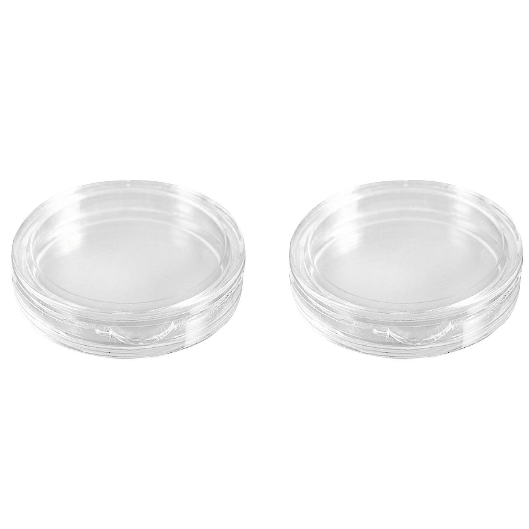 20 Pcs Transparent Small Plastic Coin Box, 18mm & 33mm