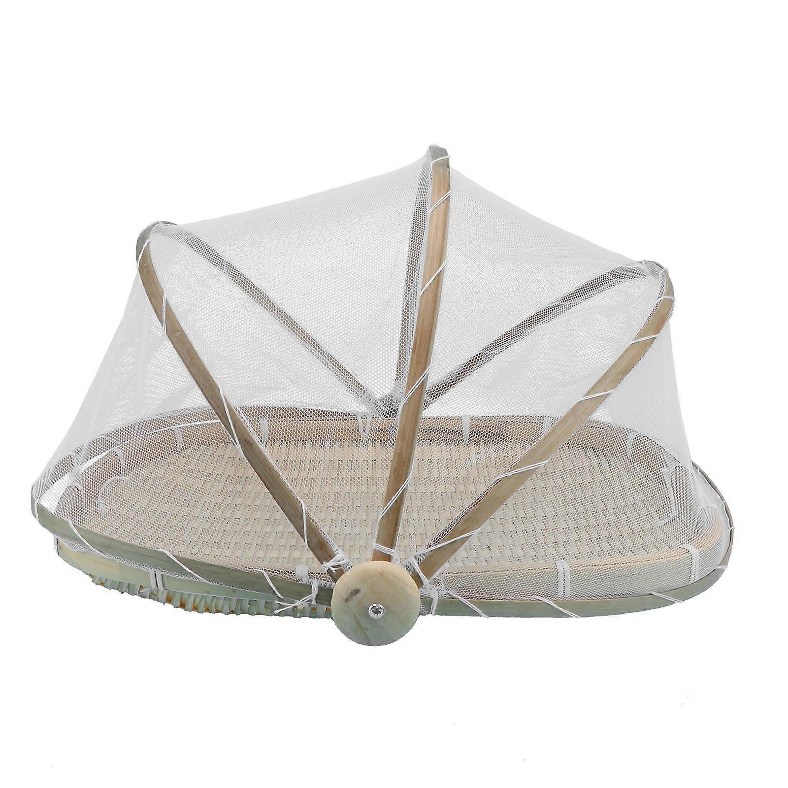 Bamboo Woven Container Kitchen Storage Containers Eco-Friendly Material Dessert Cover 1Set