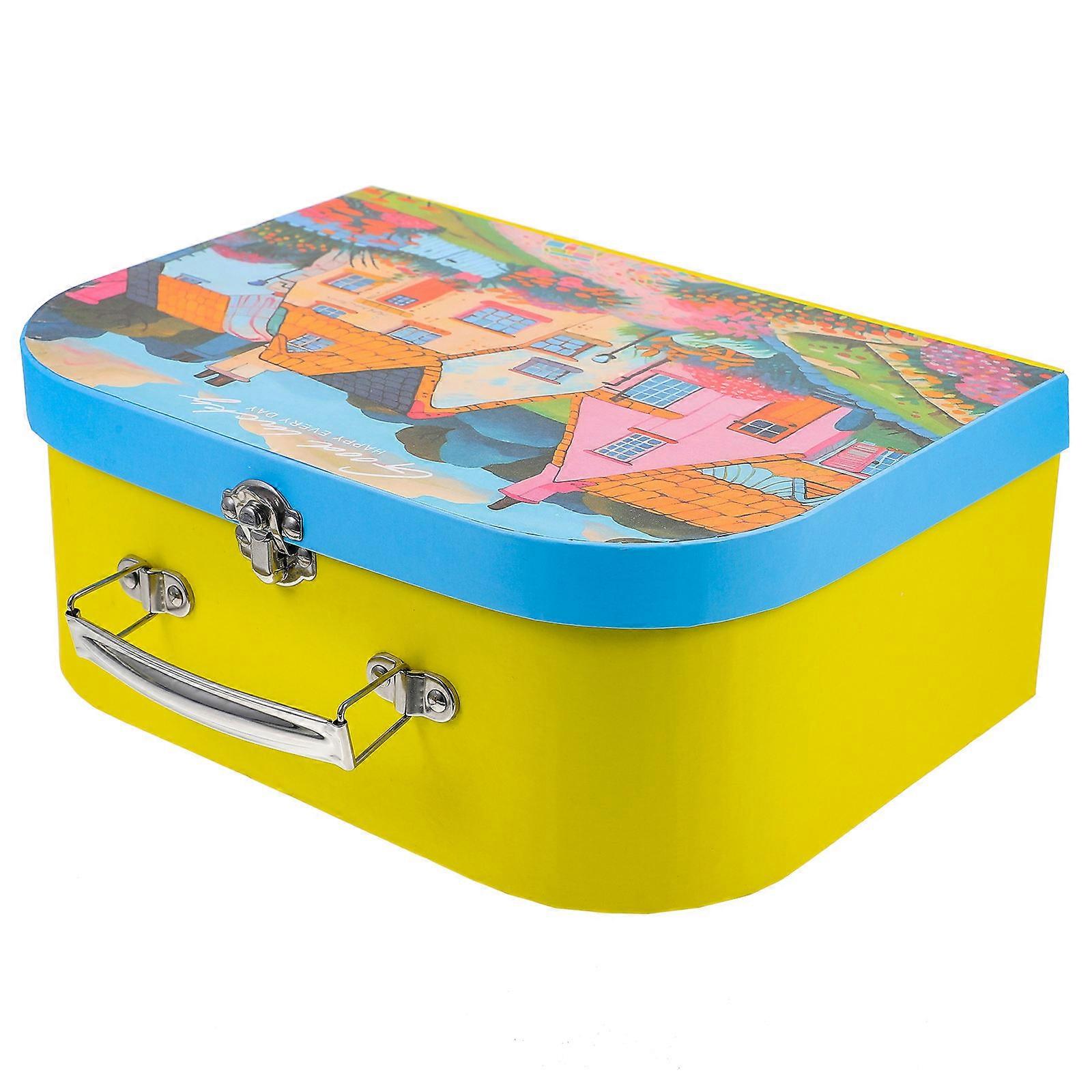 Storage Case Mini Suitcase Boxes Thickened Paper For Travelers Gift Packaging 1Pack