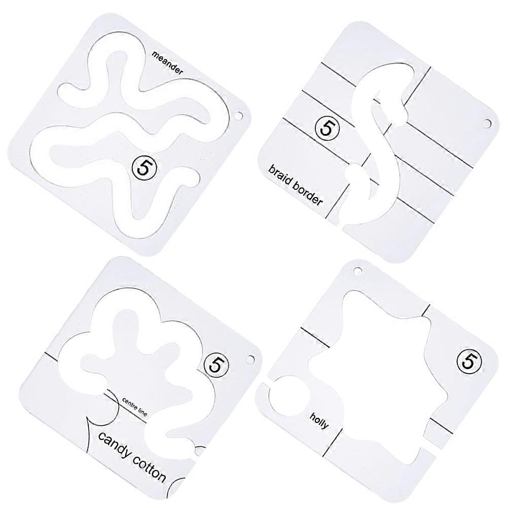 Acrylic Quilting Template Sewing Patterns For Home Users 4Pcs