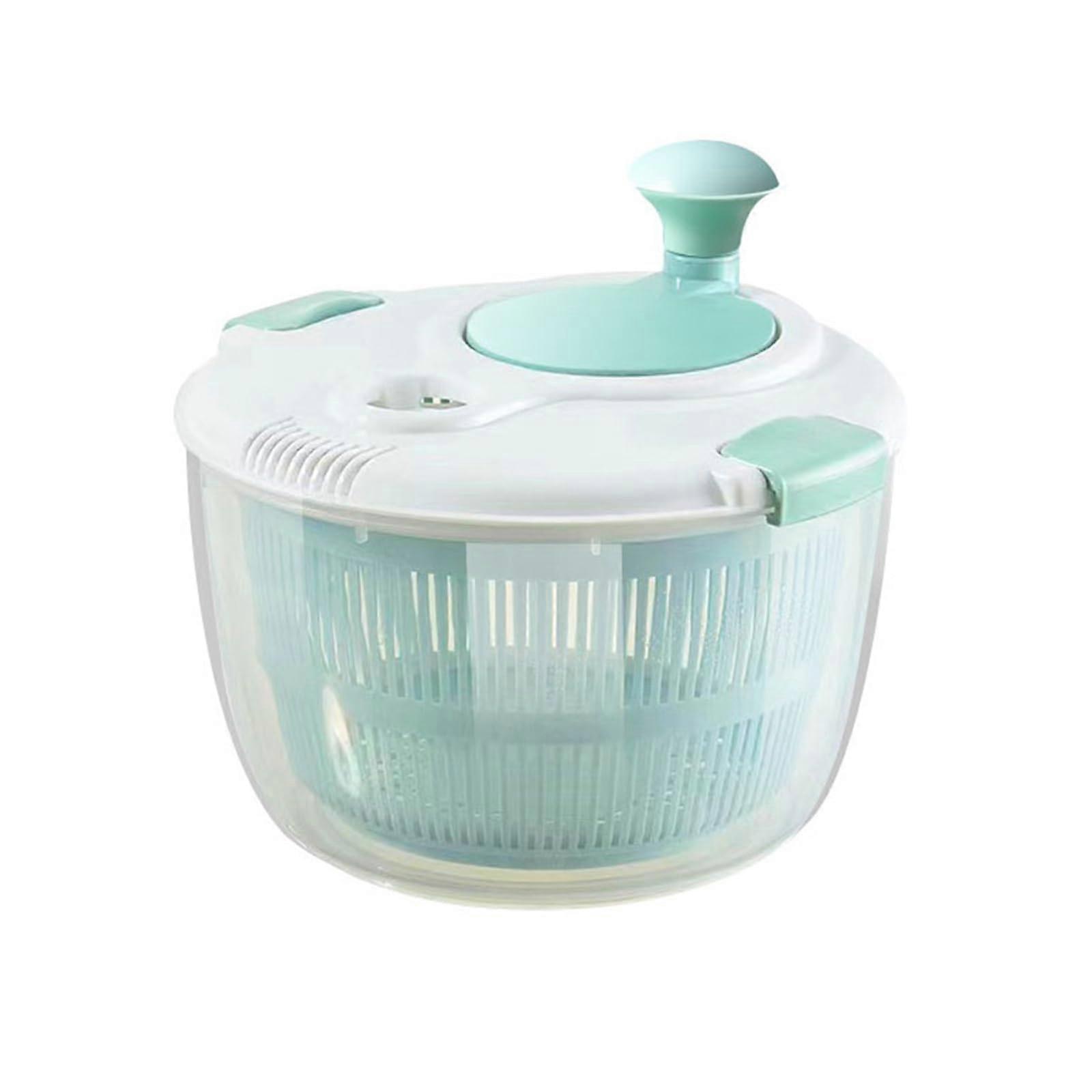 Large Capacity Salad Spinner Vegetable Washer with Drain Basket for Fast Spin Drying Kitchen Use
