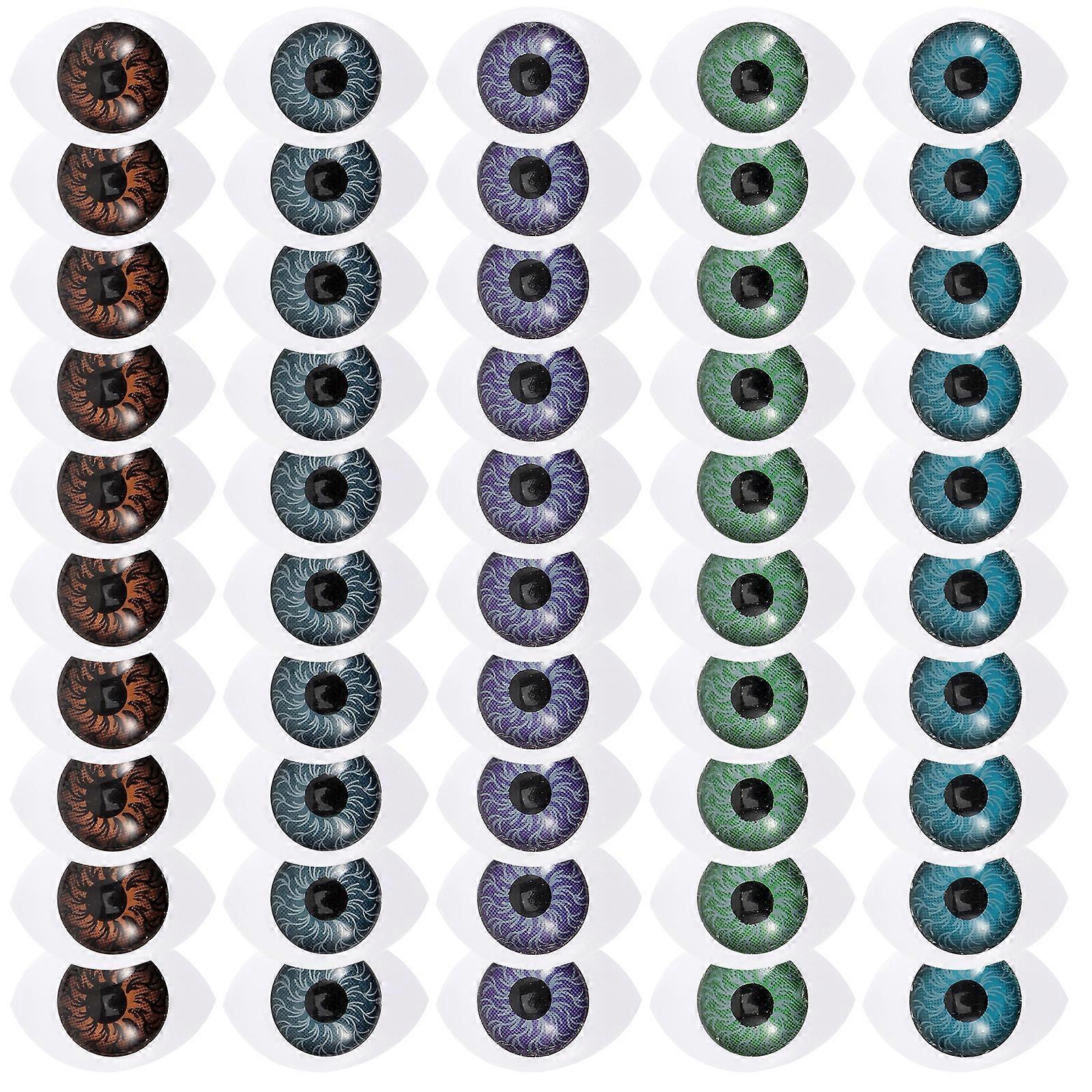 Evil Eye Patch DIY Eyeball Charms for Jewelry Making 50Pcs Plastic Set