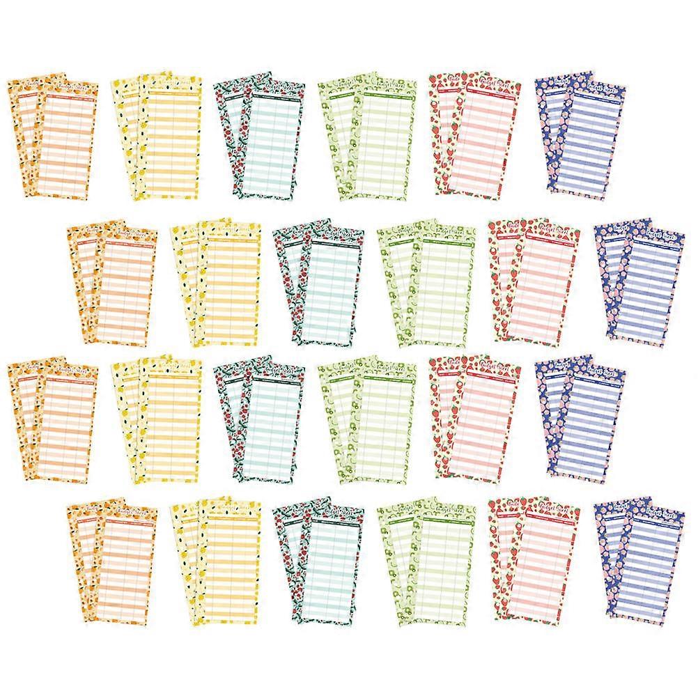 Household Budget Papers Fruit Print Budget Sheets for Home 100 Sheets
