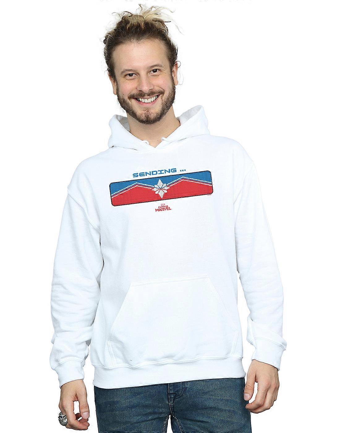 마블 남성용 캡틴 마블 센딩 후드 티셔츠