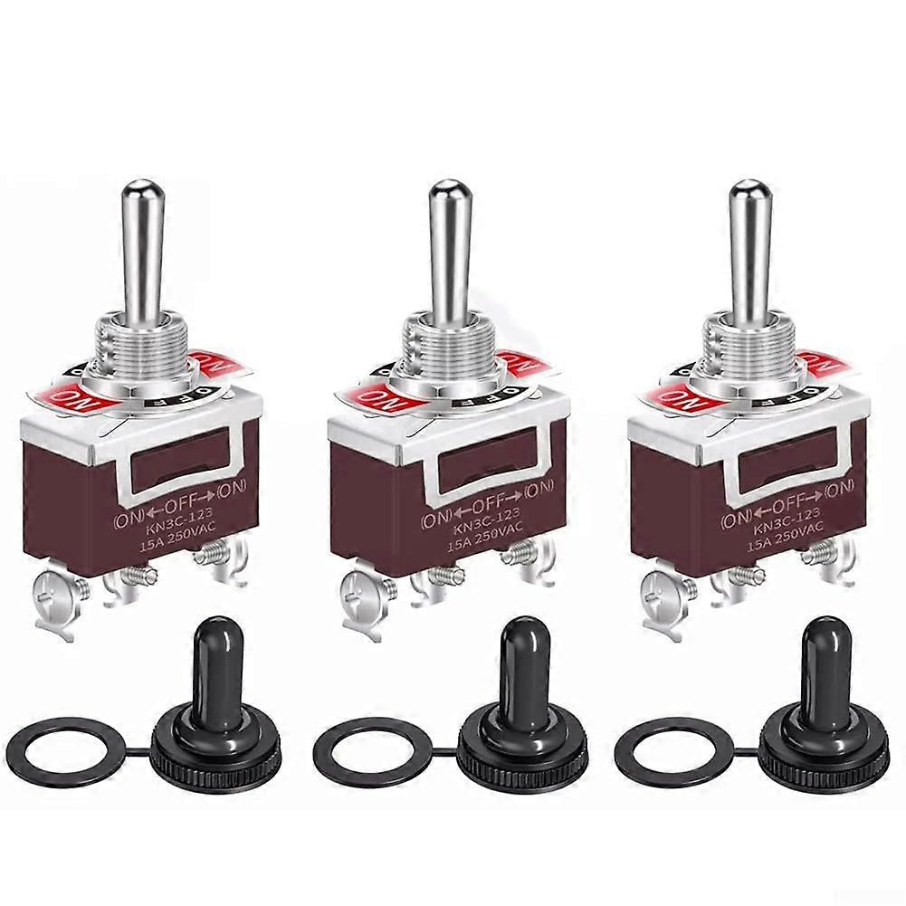 Heavy Duty SPDT Momentary Toggle Switch Set Waterproof 20A 125V with Screw Terminals