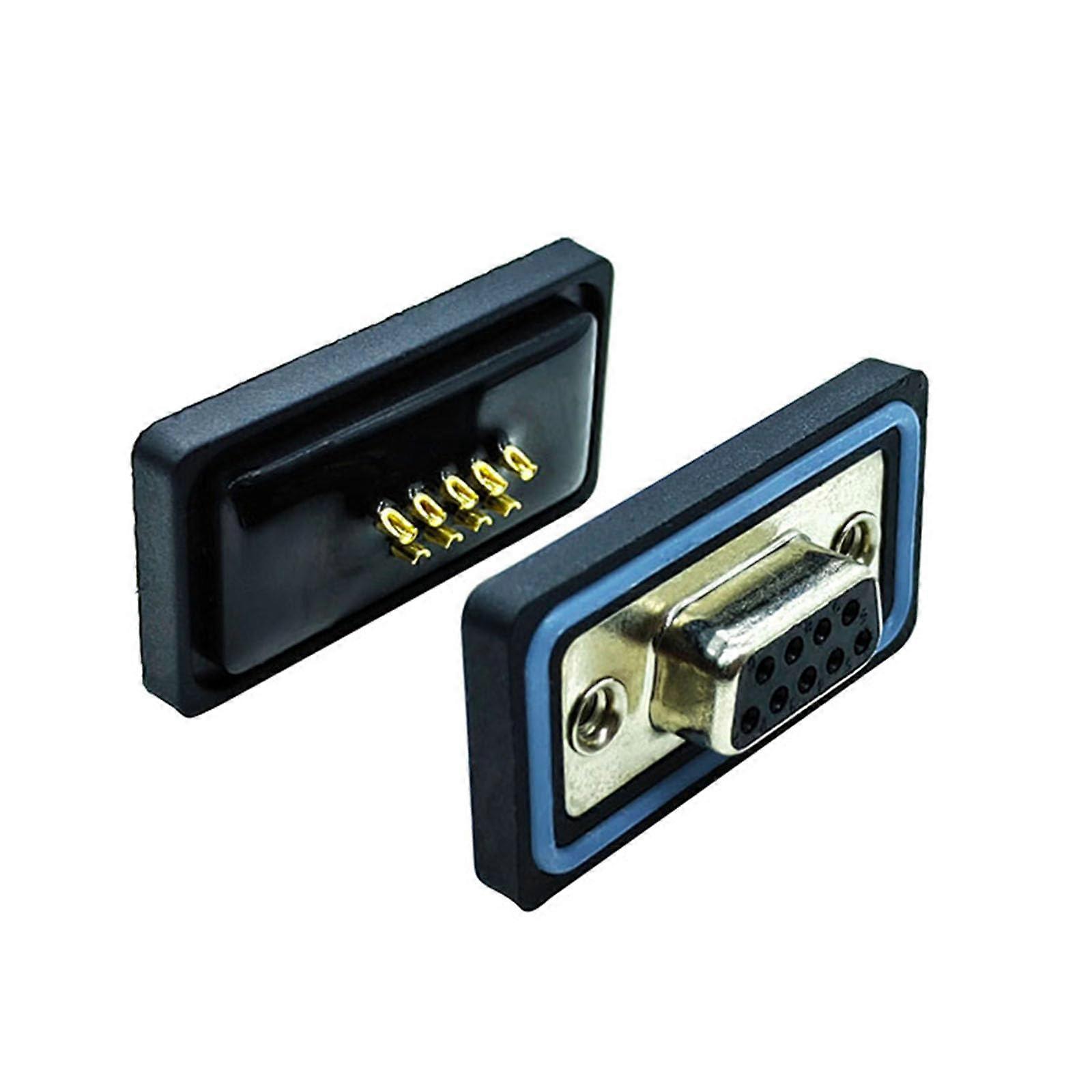 2pcs 9 Pin Female DSUB Connector RS232 Gold Plated Interface with Durable Nickel Shell