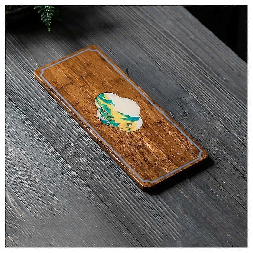 Wooden Tea Tray Solid Wood Rectangular Serving Tray for Kung Fu Tea Home and Teahouse Use