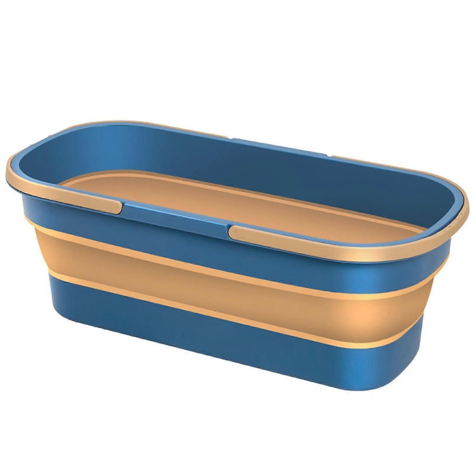 Large Collapsible Mop Bucket Rectangular Tub Handy Basket For Cleaning Mop Space Saving Storage