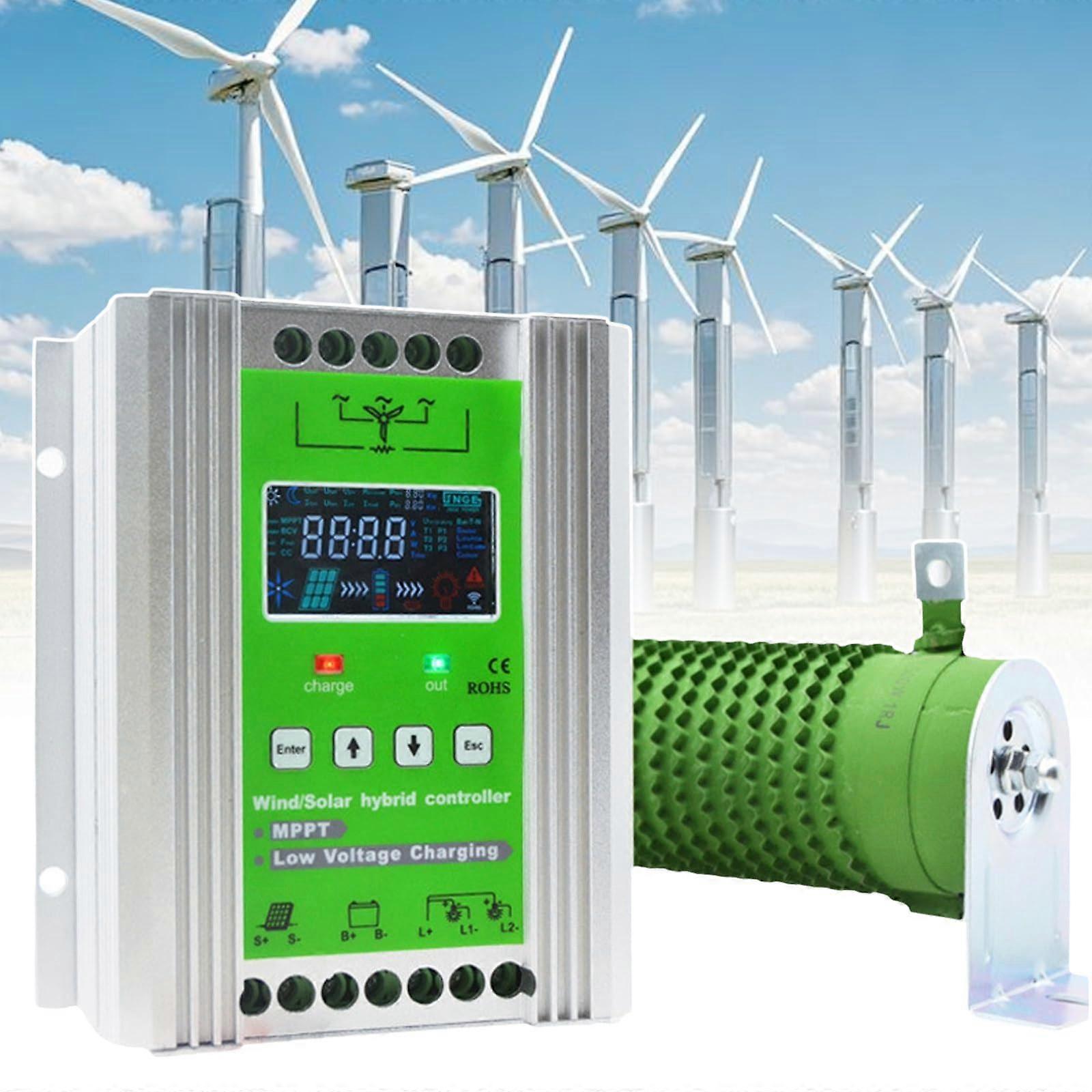 5000W 48V MPPT Wind Solar Hybrid Charge Controller Off Grid Auto Voltage Recognition WiFi