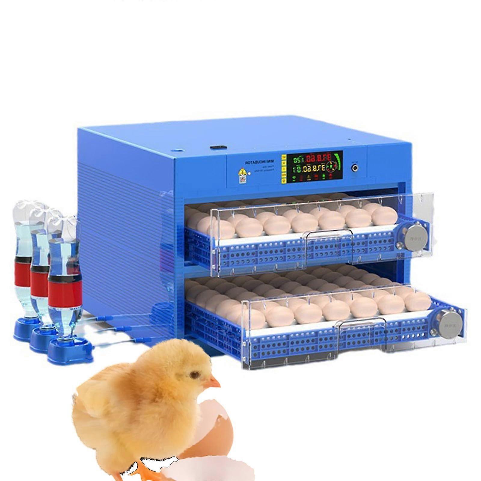 128 Eggs Automatic Egg Incubator with Turner and Humidity Control for Chicken Duck Quail