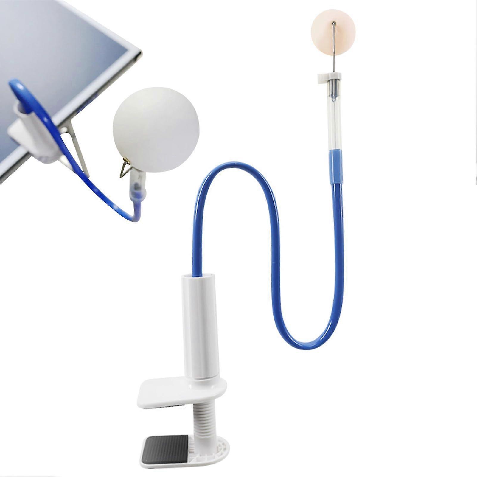 Table Tennis Trainer with Adjustable Rebound Angle, Professional Ping Pong Training Device, White