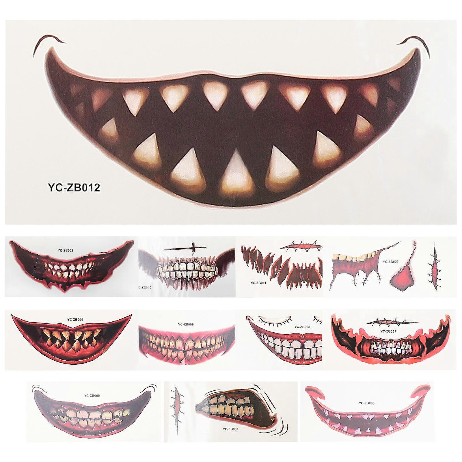 Halloween Temporary Cosplay Stickers for Party Use 60Sets