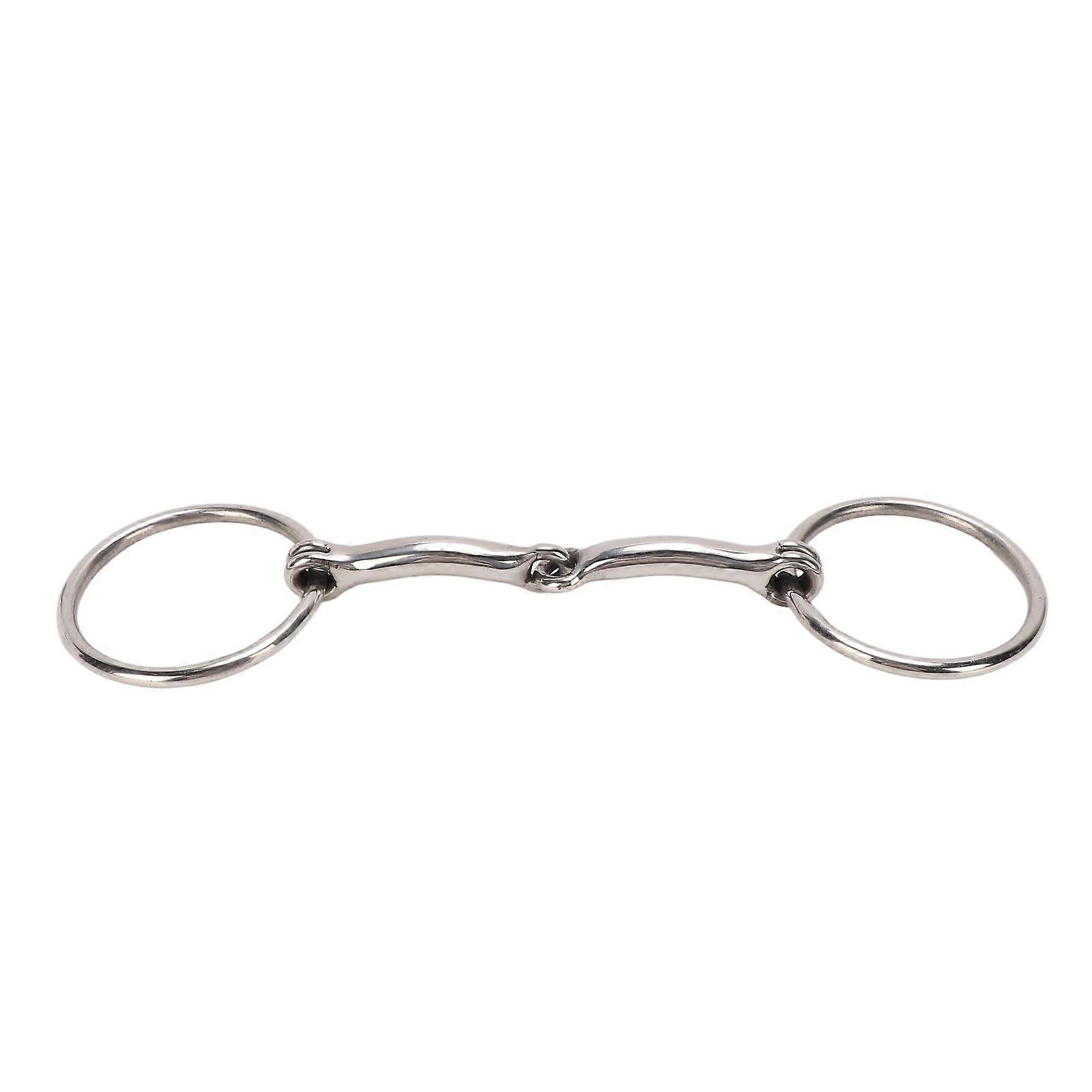 Horse Snaffle Bit Stainless Steel Gentle Control for Training and Comfortable Chewing Design