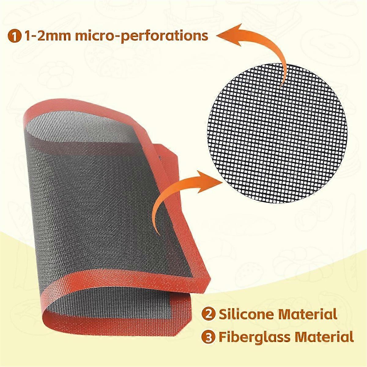 2 PCS Perforated Silicone Baking Mats
2 PCS Silicone Mat